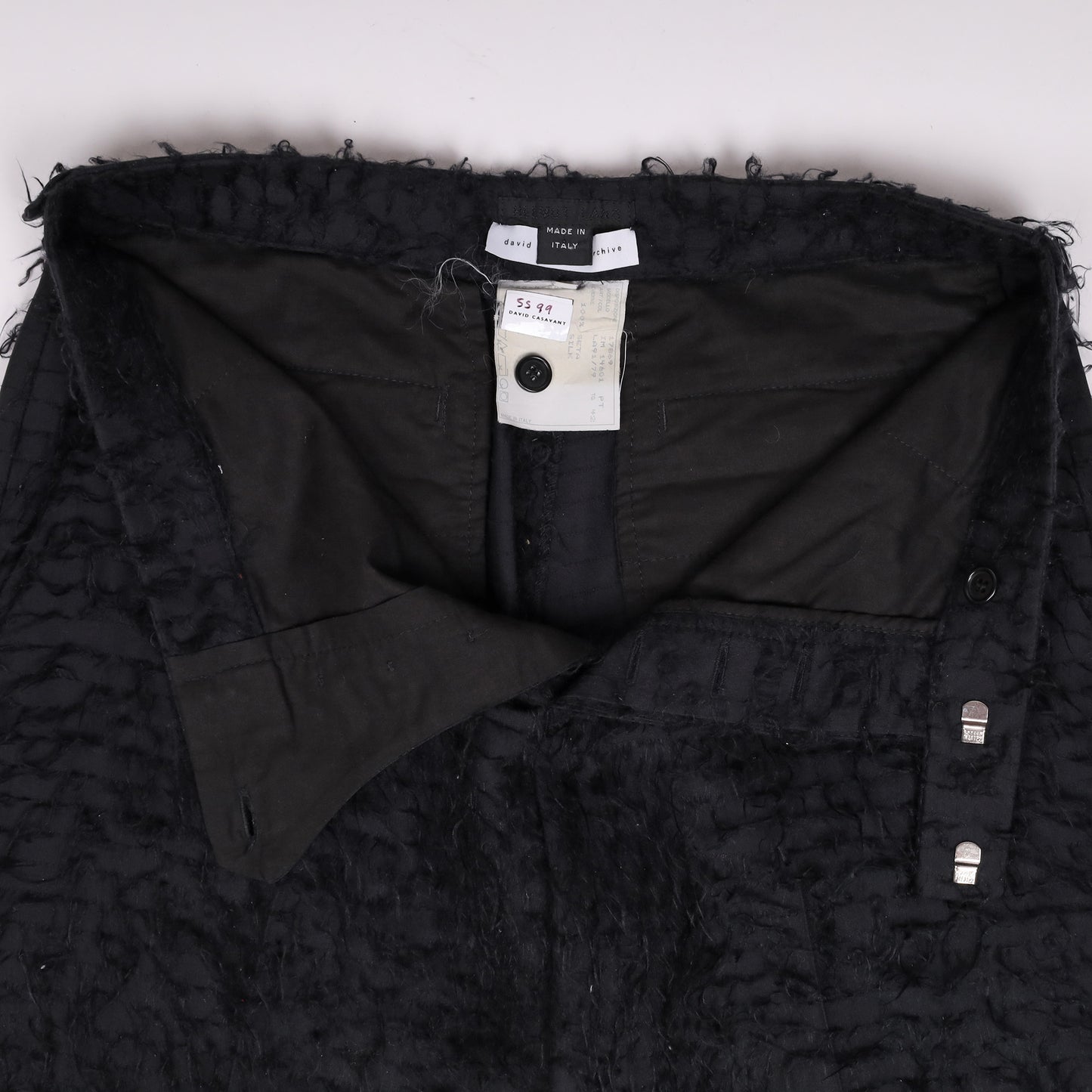 Helmut Lang Spring / Summer 1999 Textured Black Pants