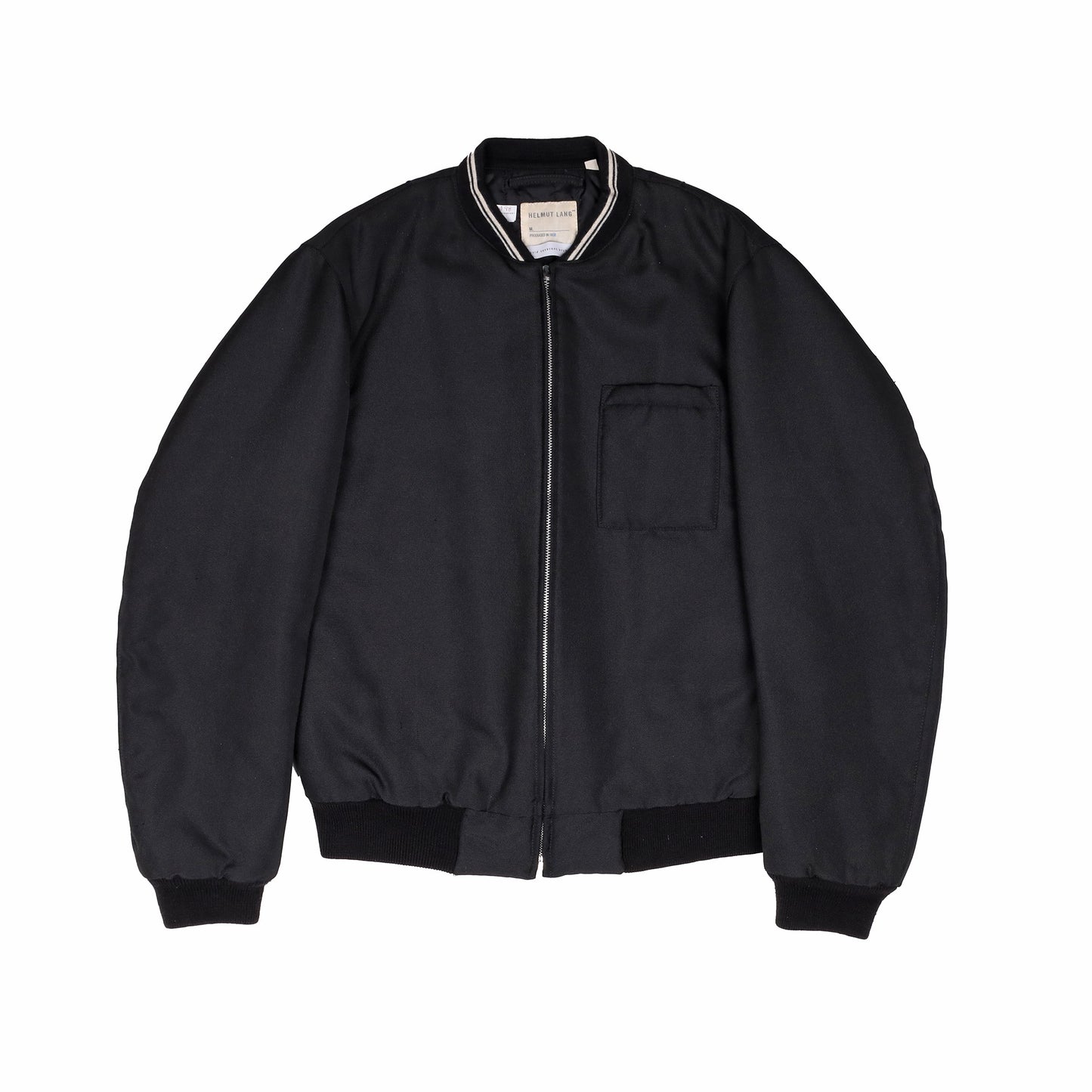 Helmut Lang Autumn / Winter 1998 Black Baseball Bomber Jacket