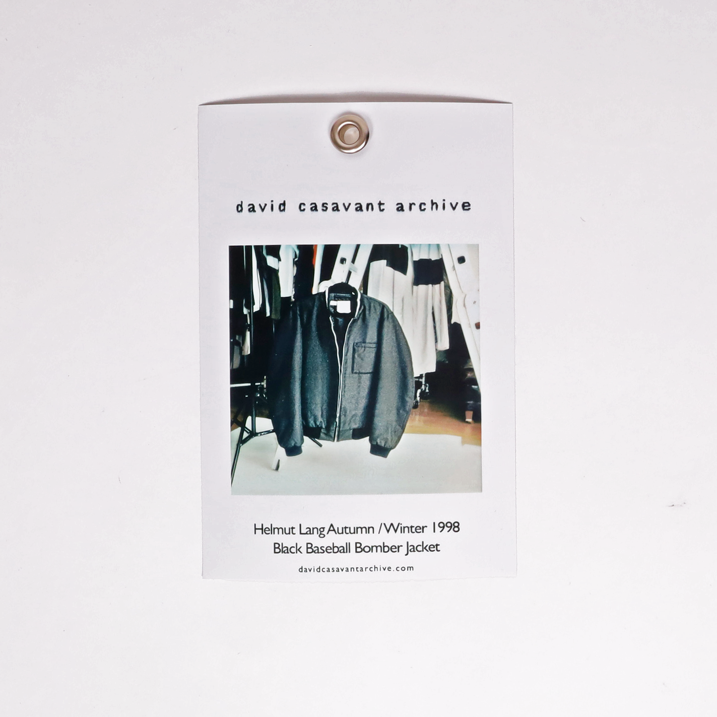 Helmut Lang Autumn / Winter 1998 Black Baseball Bomber Jacket