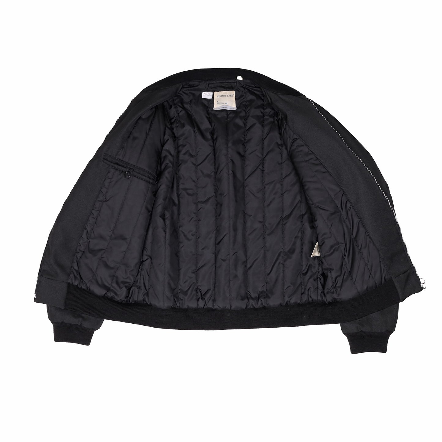 Helmut Lang Autumn / Winter 1998 Black Baseball Bomber Jacket