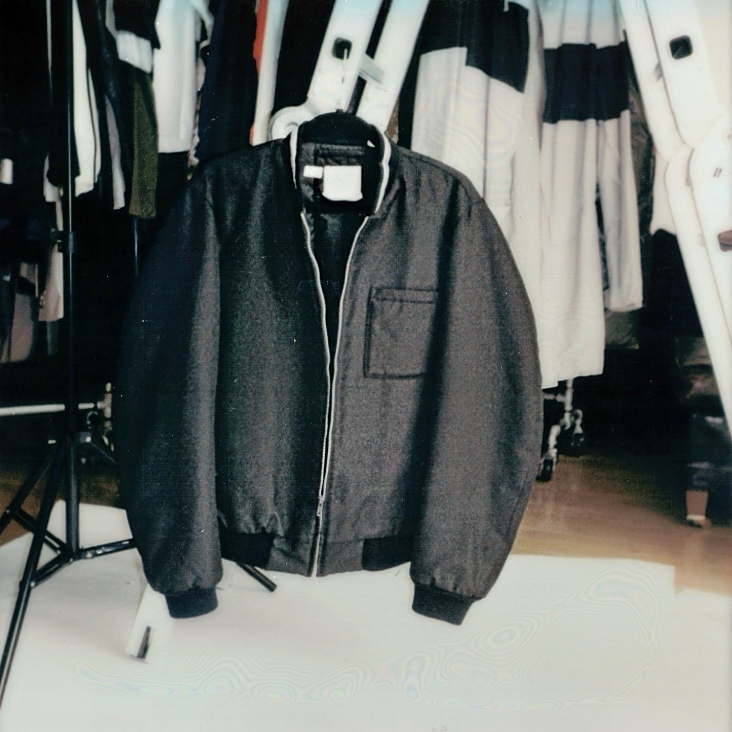 Helmut Lang Autumn / Winter 1998 Black Baseball Bomber Jacket