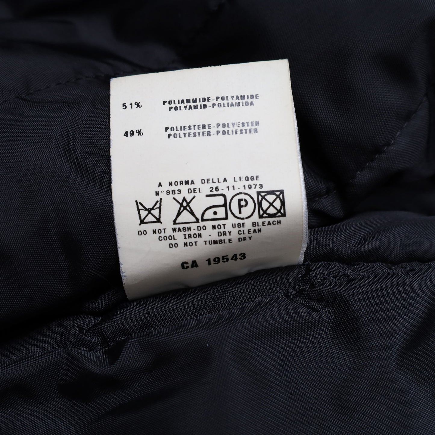 Helmut Lang Autumn / Winter 1998 Black Baseball Bomber Jacket