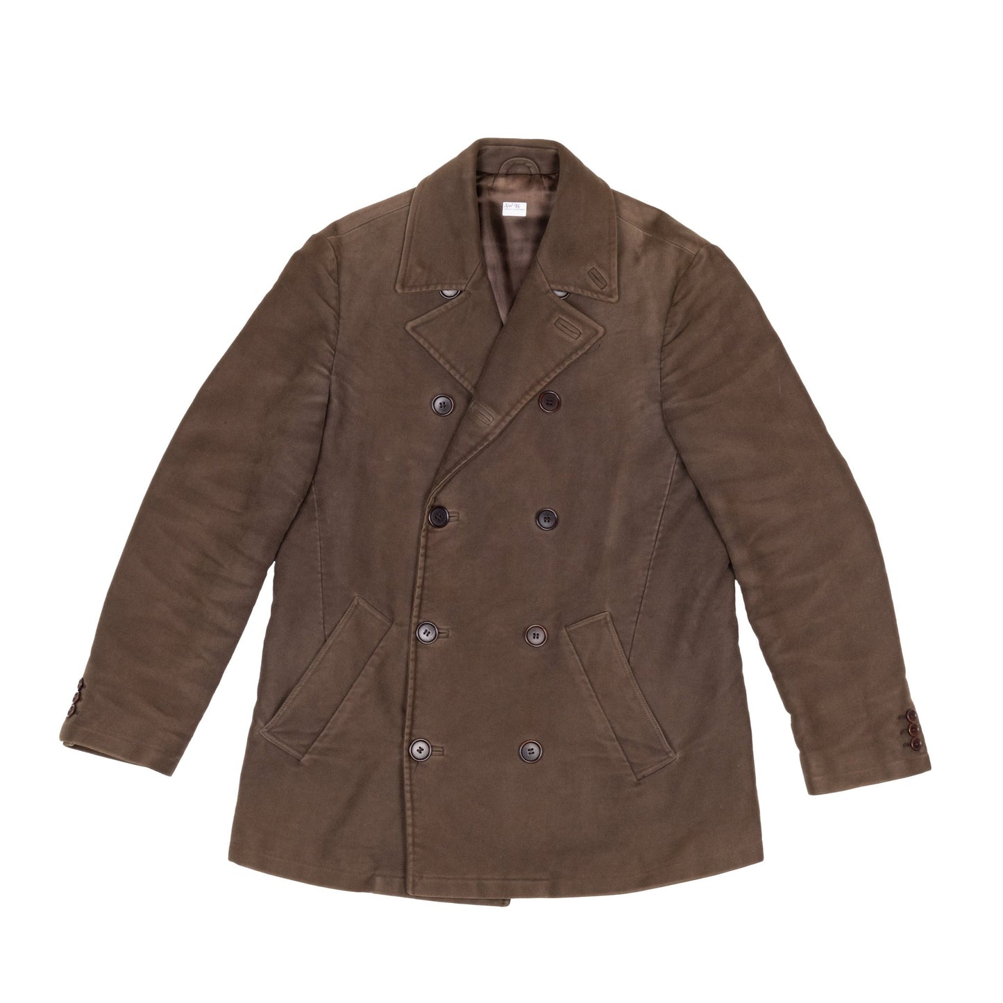 Helmut Lang Vintage 1990’s Moleskin Brown Peacoat