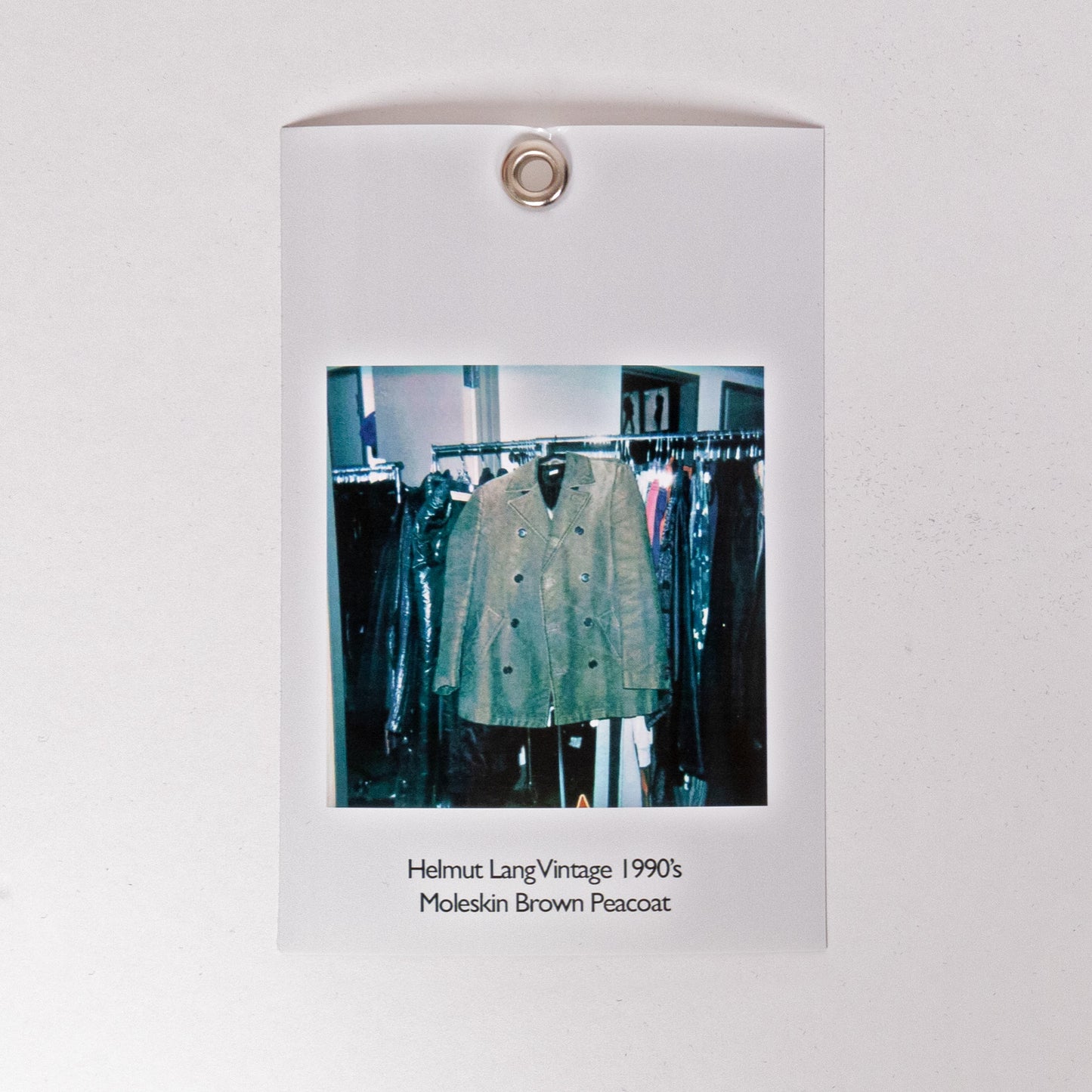 Helmut Lang Vintage 1990’s Moleskin Brown Peacoat