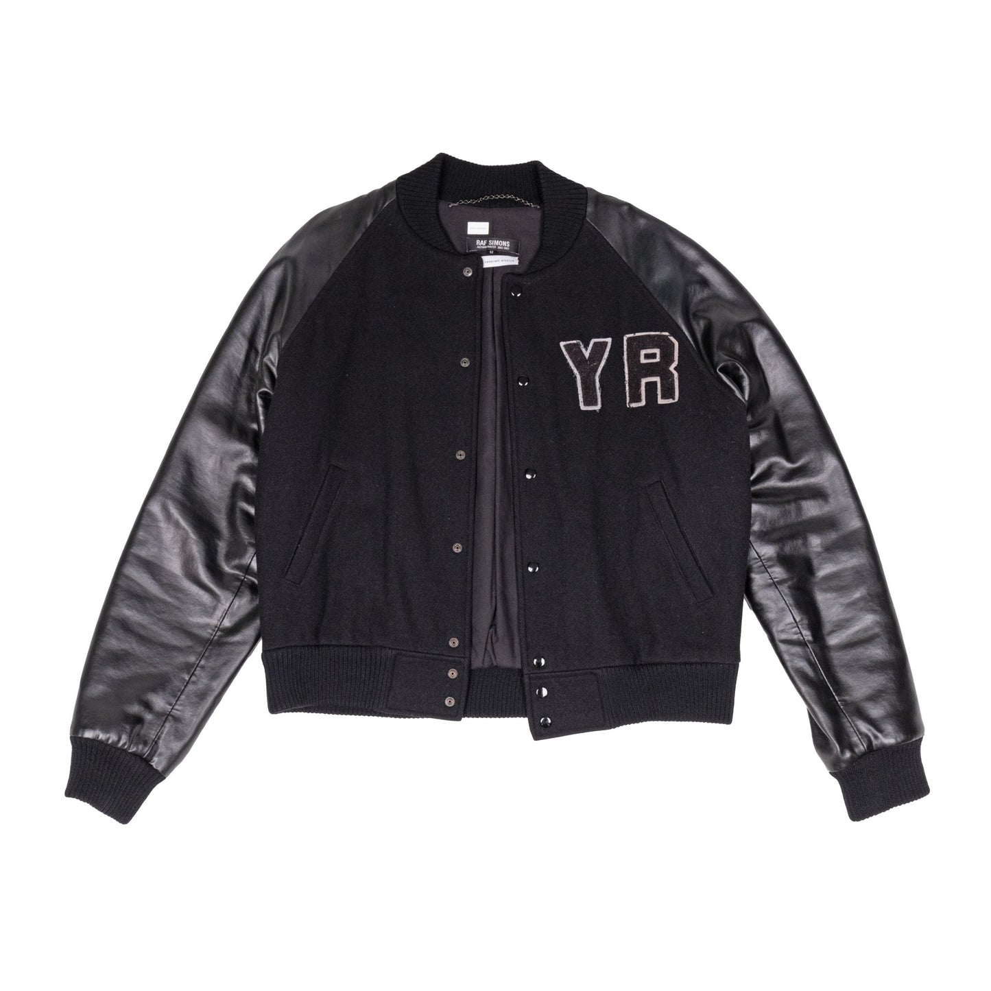 Raf Simons Autumn / Winter 2002 “Virginia Creeper” Varsity Black Letter Jacket