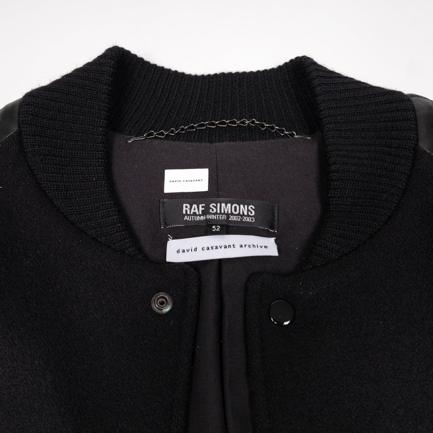 Raf Simons Autumn / Winter 2002 “Virginia Creeper” Varsity Black Letter Jacket