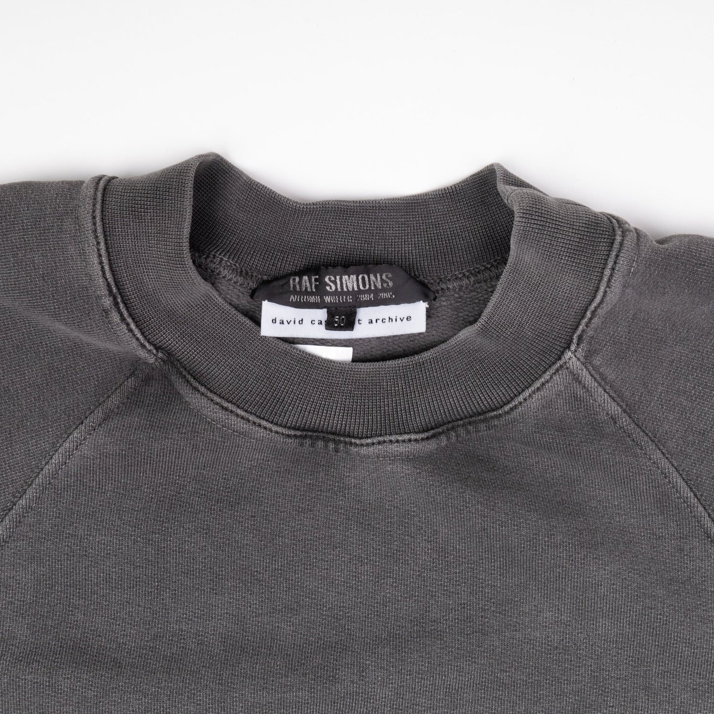 Raf Simons Autumn / Winter 2004 “Waves” Shipwreck Crewneck Gray Sweatshirt