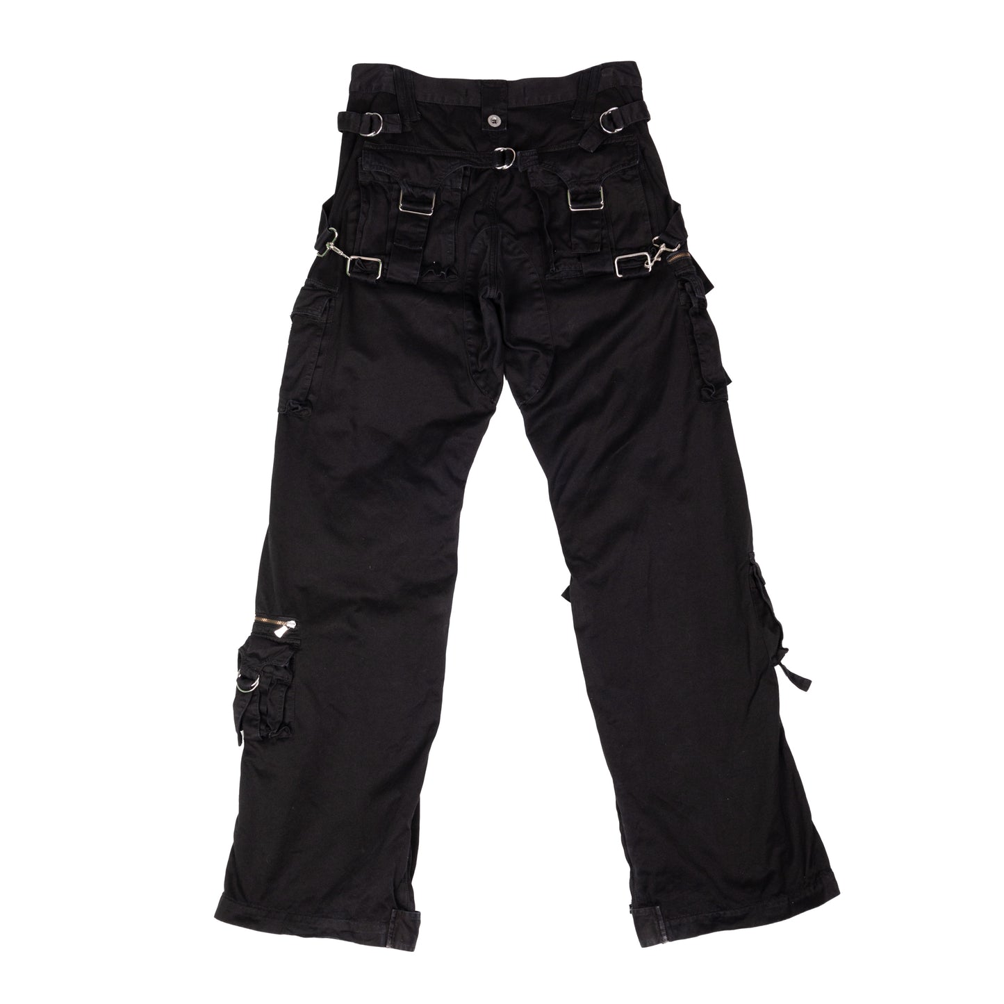 Versace Jeans Couture Black Strappy Baggy Punk Pants