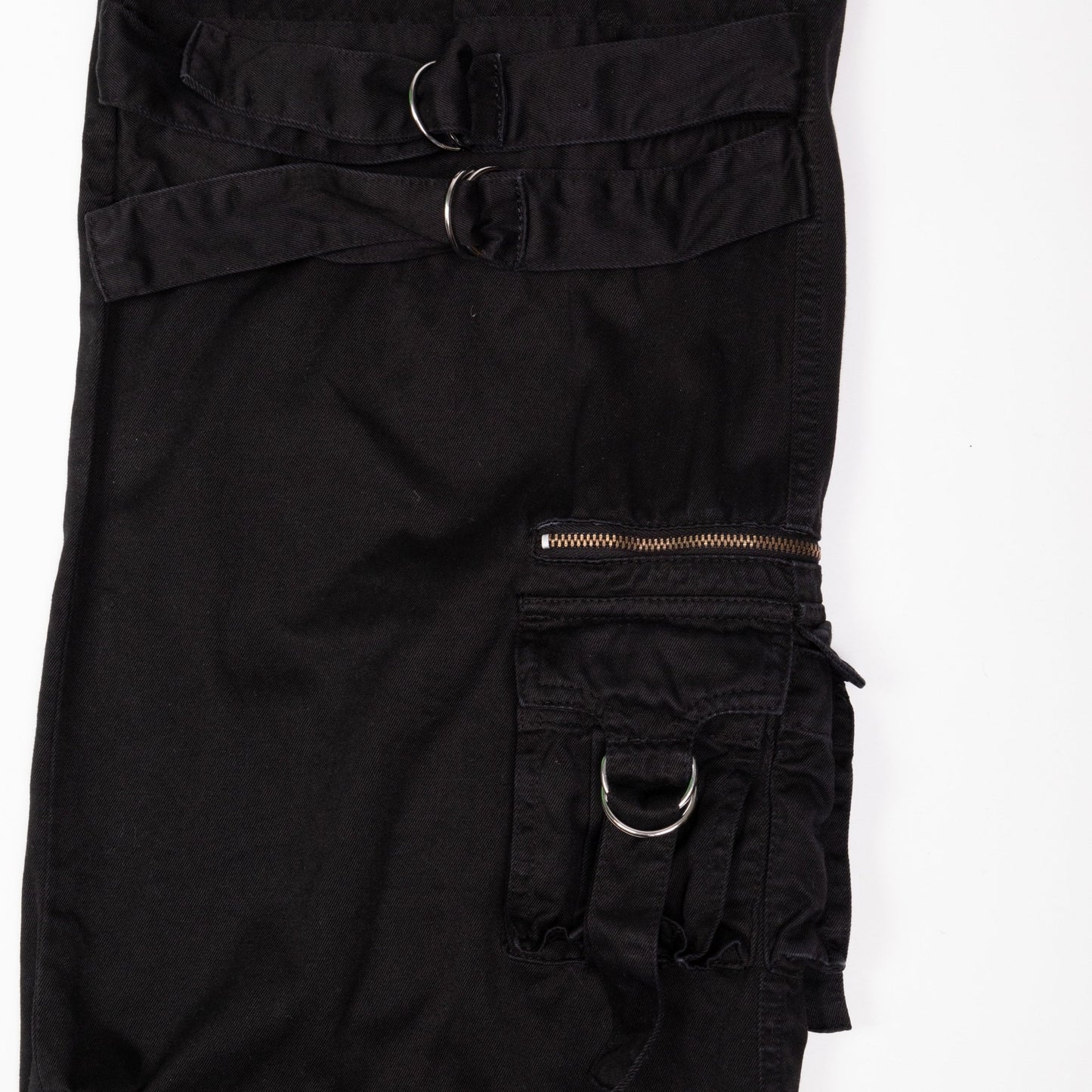 Versace Jeans Couture Black Strappy Baggy Punk Pants