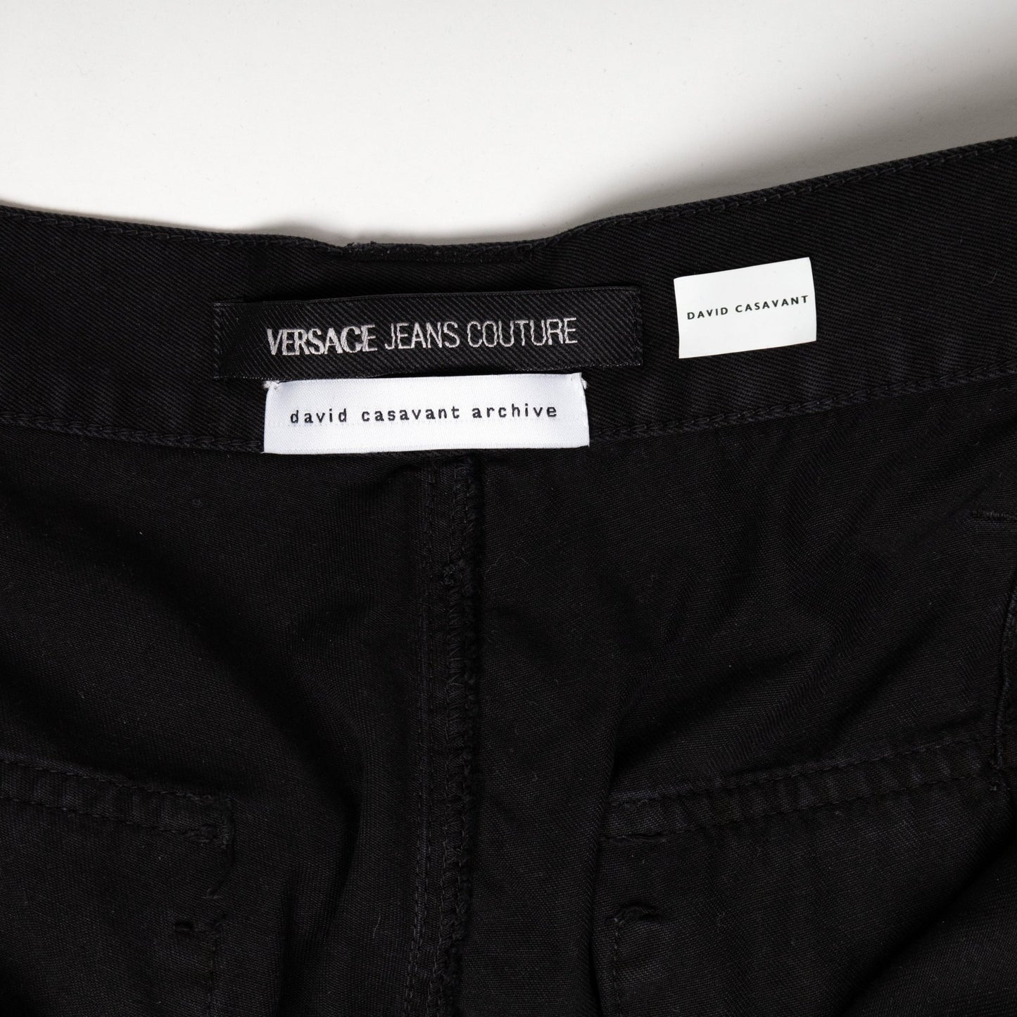 Versace Jeans Couture Black Strappy Baggy Punk Pants