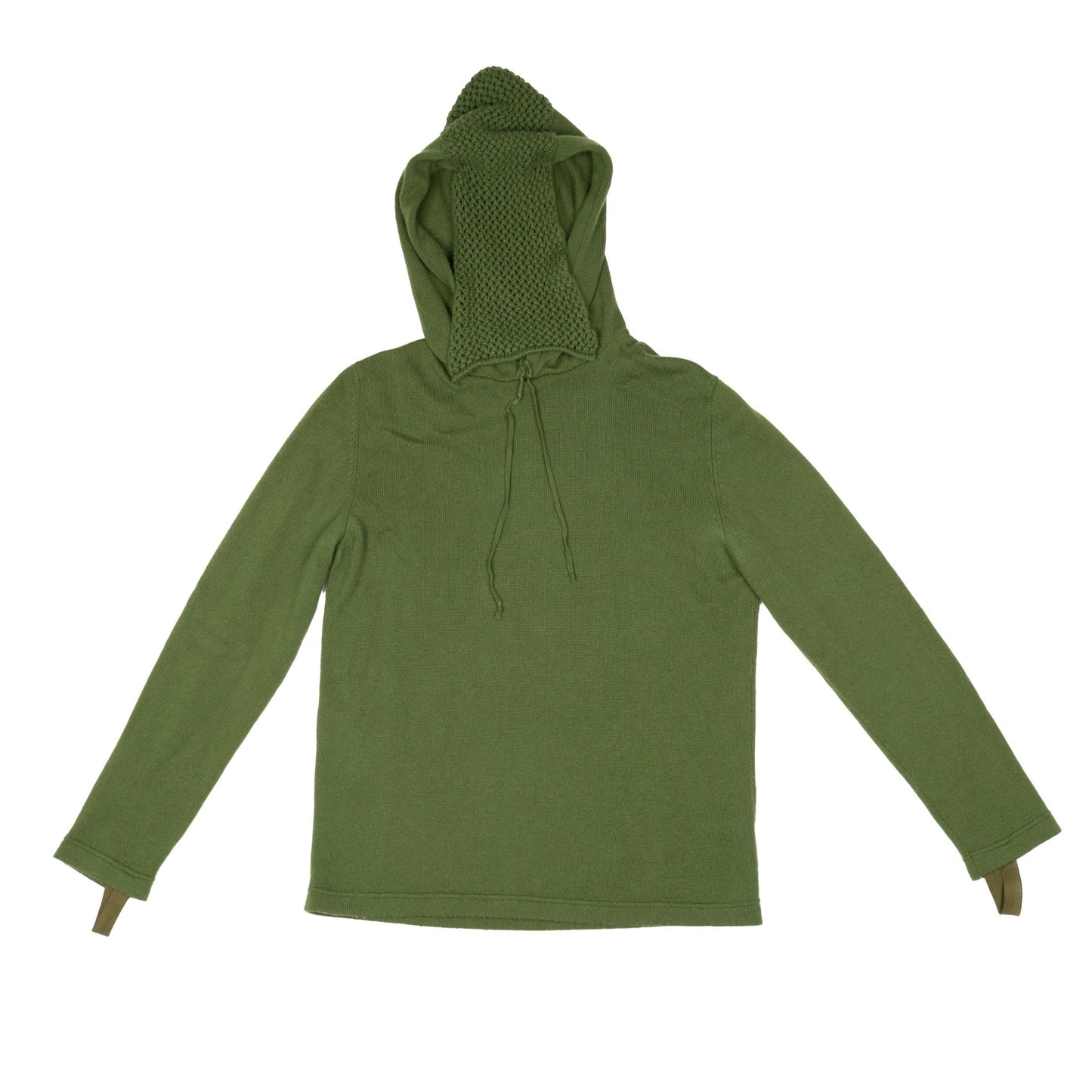 Helmut Lang Autumn / Winter 2003 Green Mohawk Hoodie