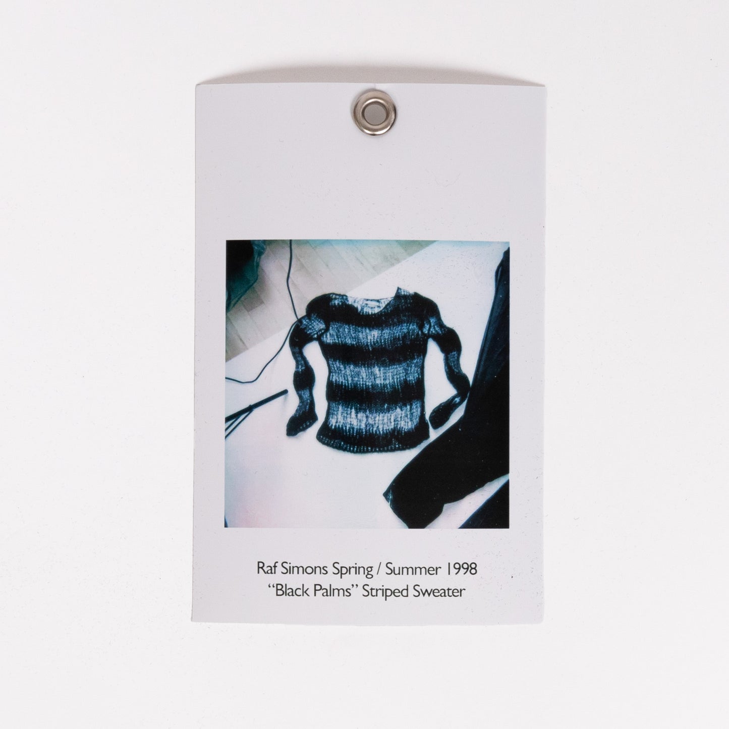 Raf Simons Spring / Summer 1998 “Black Palms” Striped Sweater