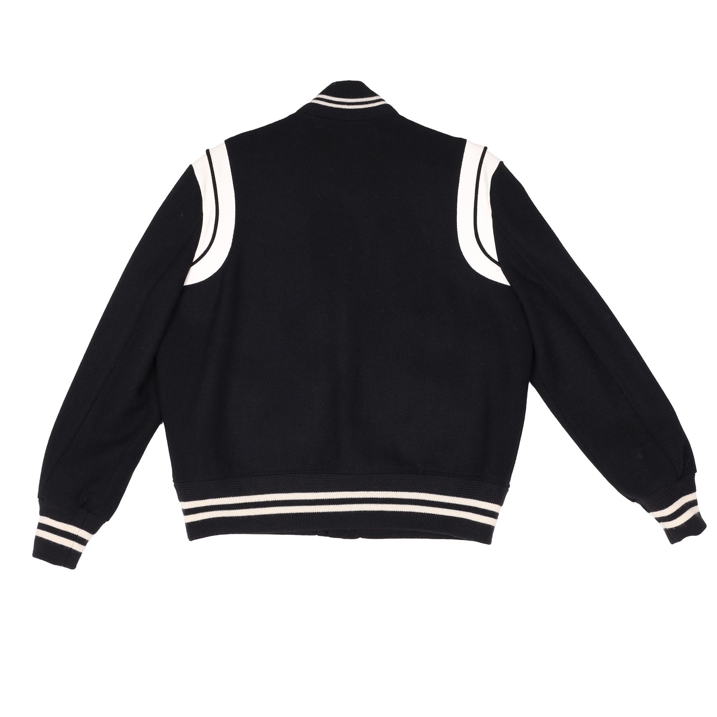 Saint Laurent by Hedi Slimane Autumn / Winter 2013 Black Teddy Varsity Jacket