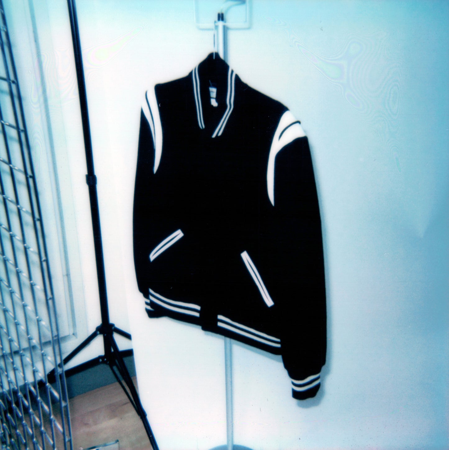 Saint Laurent by Hedi Slimane Autumn / Winter 2013 Black Teddy Varsity Jacket