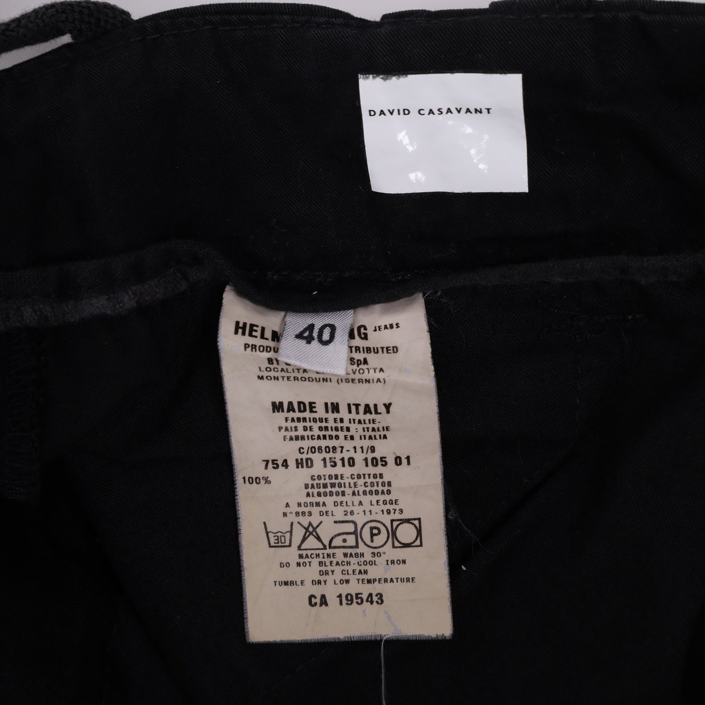 Helmut Lang Black Bondage Strap Pants