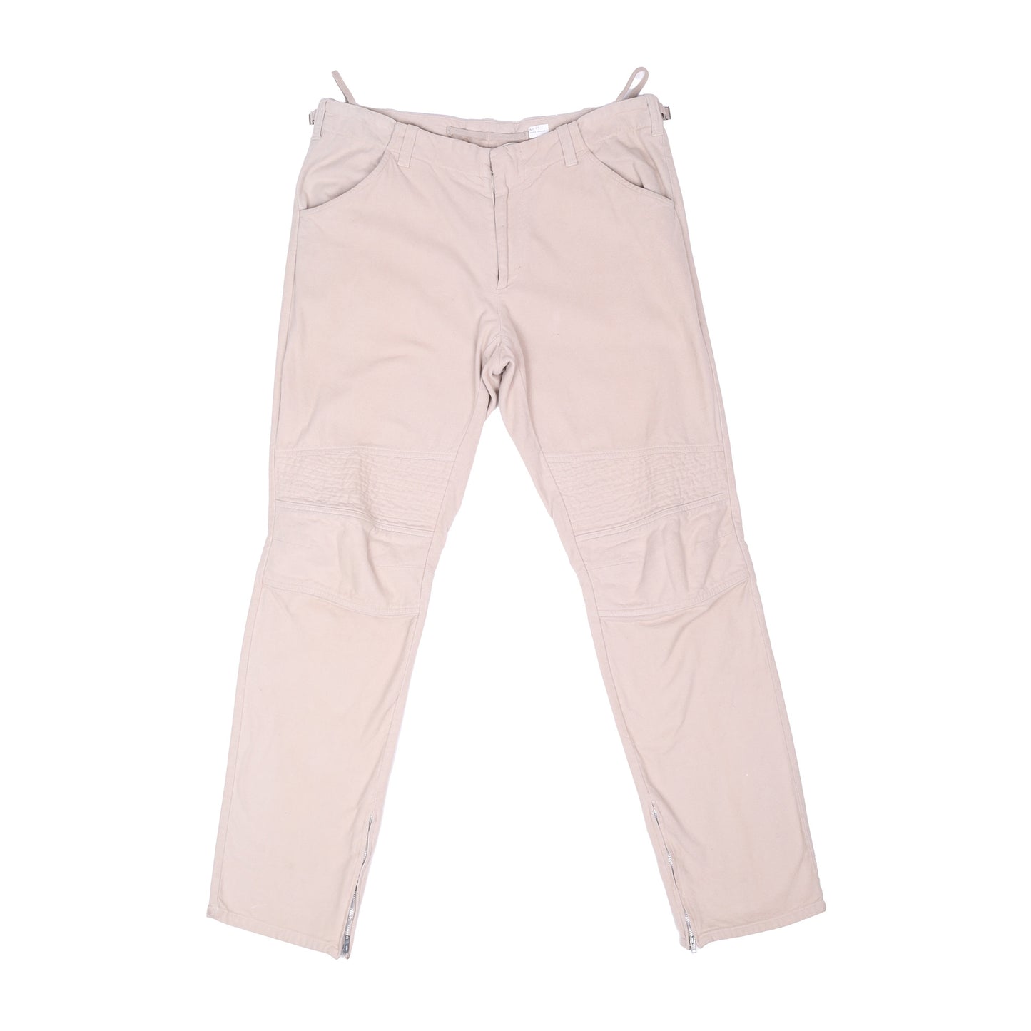 Helmut Lang Autumn / Winter 1999 Moleskin Cream Biker Pants