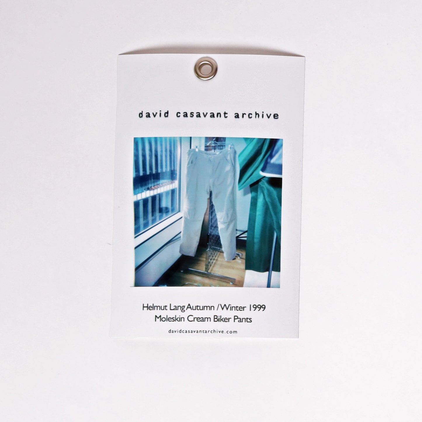 Helmut Lang Autumn / Winter 1999 Moleskin Cream Biker Pants
