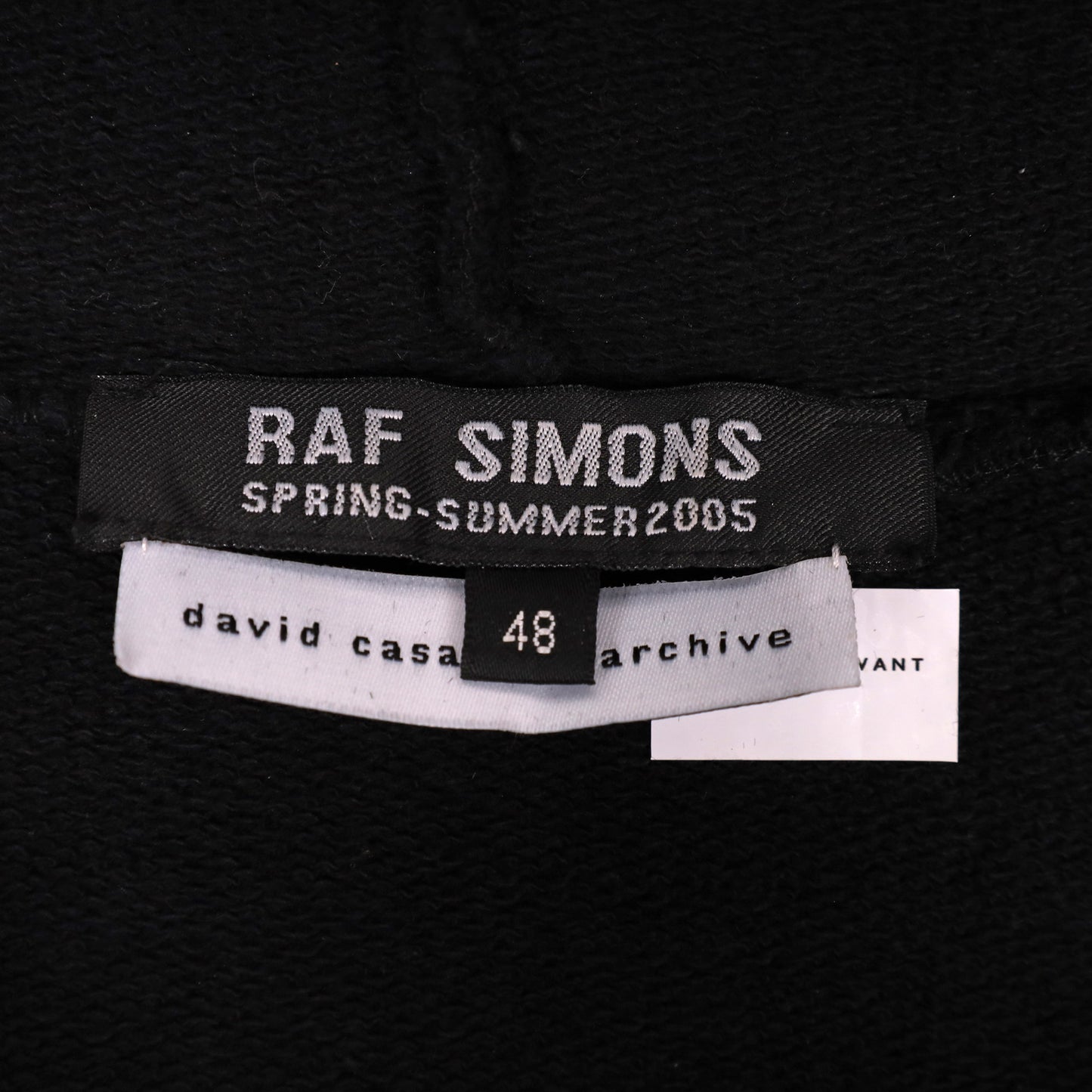 Raf Simons Spring / Summer 2005 Black Zipper Hoodie