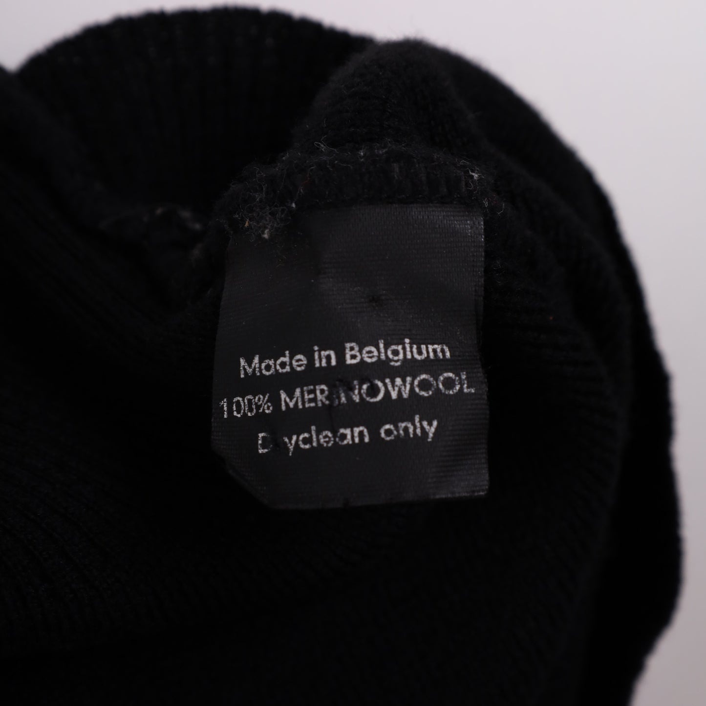 Raf Simons Spring / Summer 2002 Black Wool Mark E. Smith “Oui” Sweater