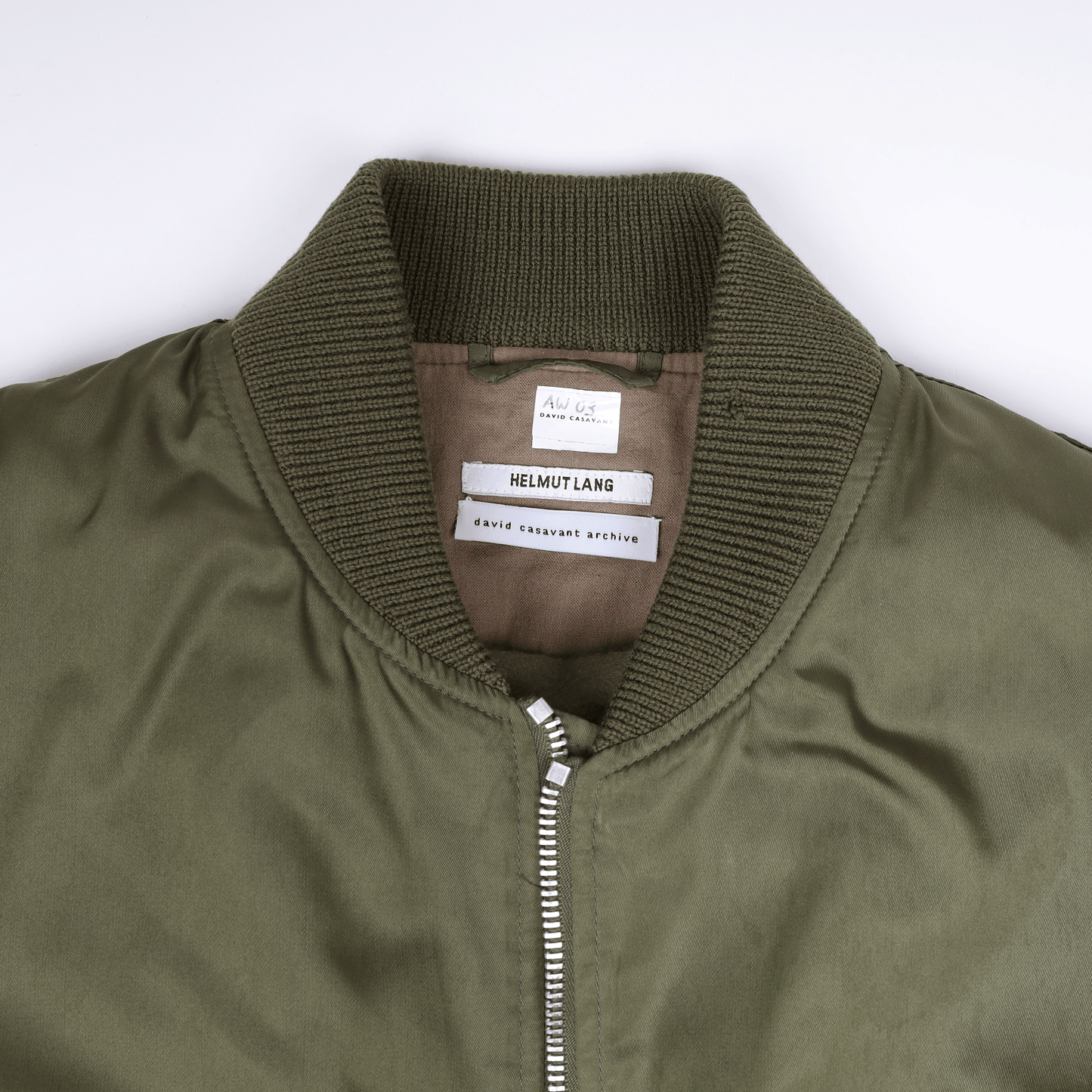 Helmut Lang Autumn / Winter 2003 Green Extended Bomber Jacket