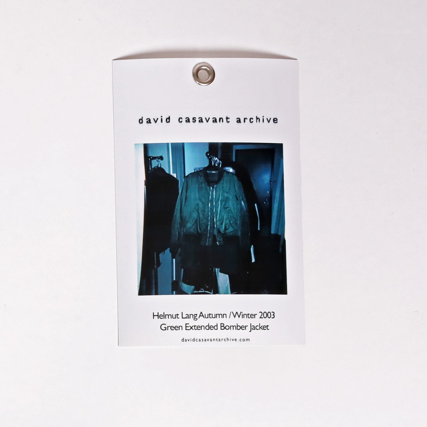 Helmut Lang Autumn / Winter 2003 Green Extended Bomber Jacket