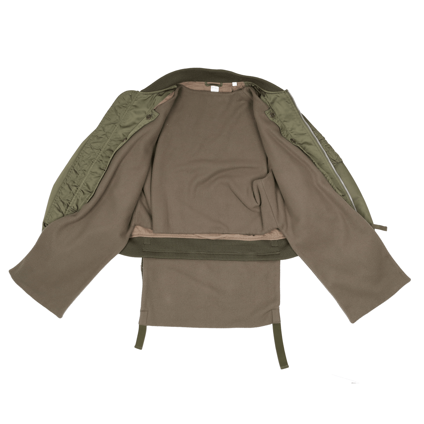 Helmut Lang Autumn / Winter 2003 Green Extended Bomber Jacket