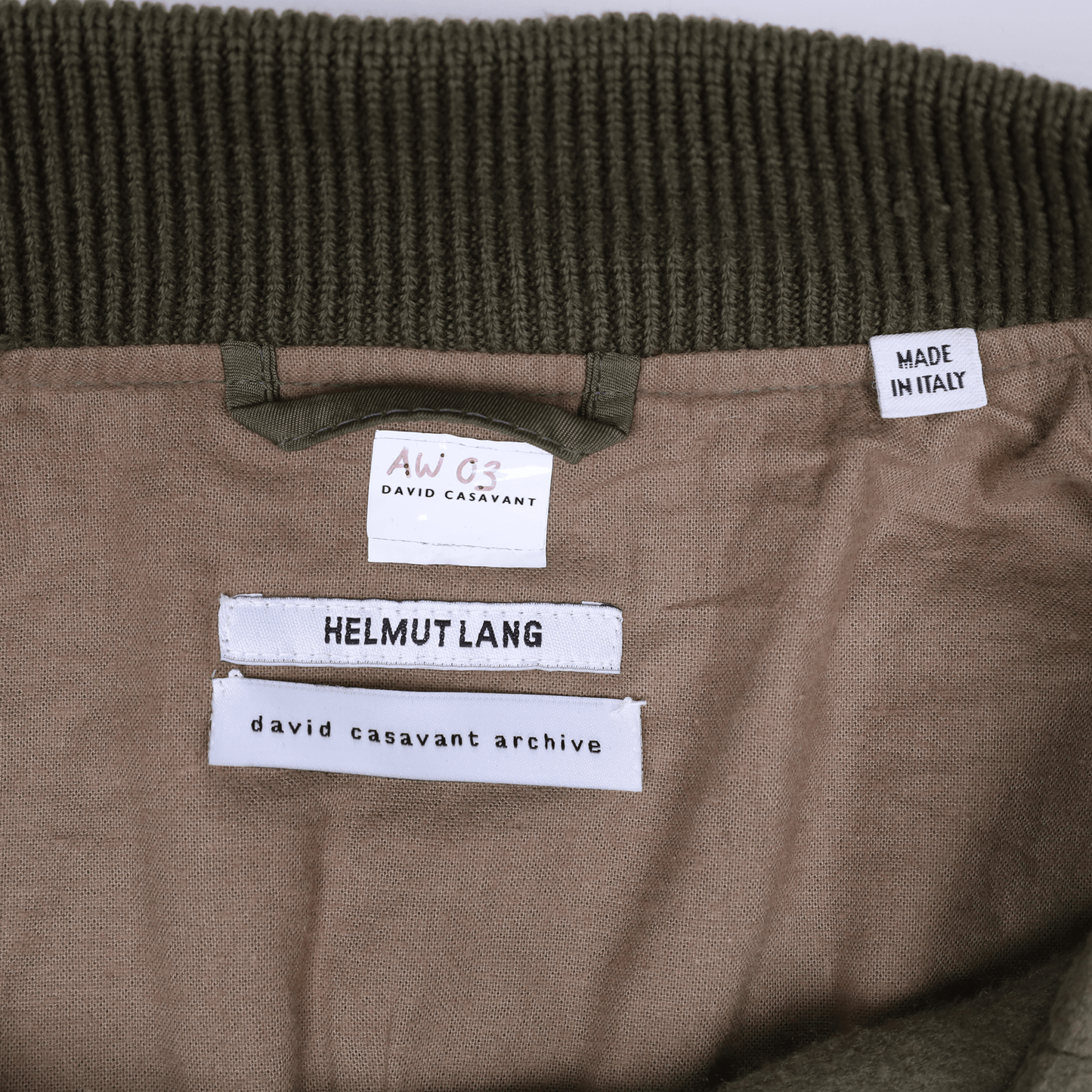 Helmut Lang Autumn / Winter 2003 Green Extended Bomber Jacket