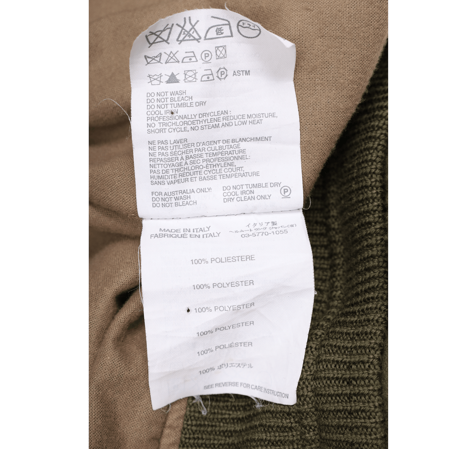 Helmut Lang Autumn / Winter 2003 Green Extended Bomber Jacket
