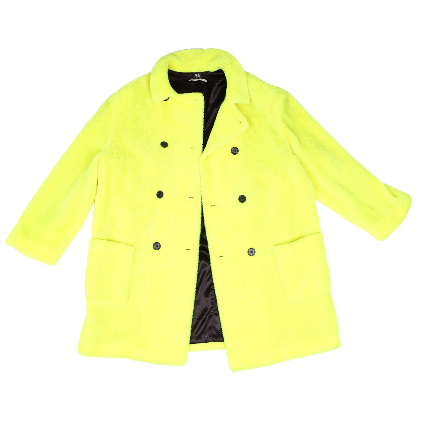 Stephen Sprouse 1984 Neon Yellow Faux Fur Coat