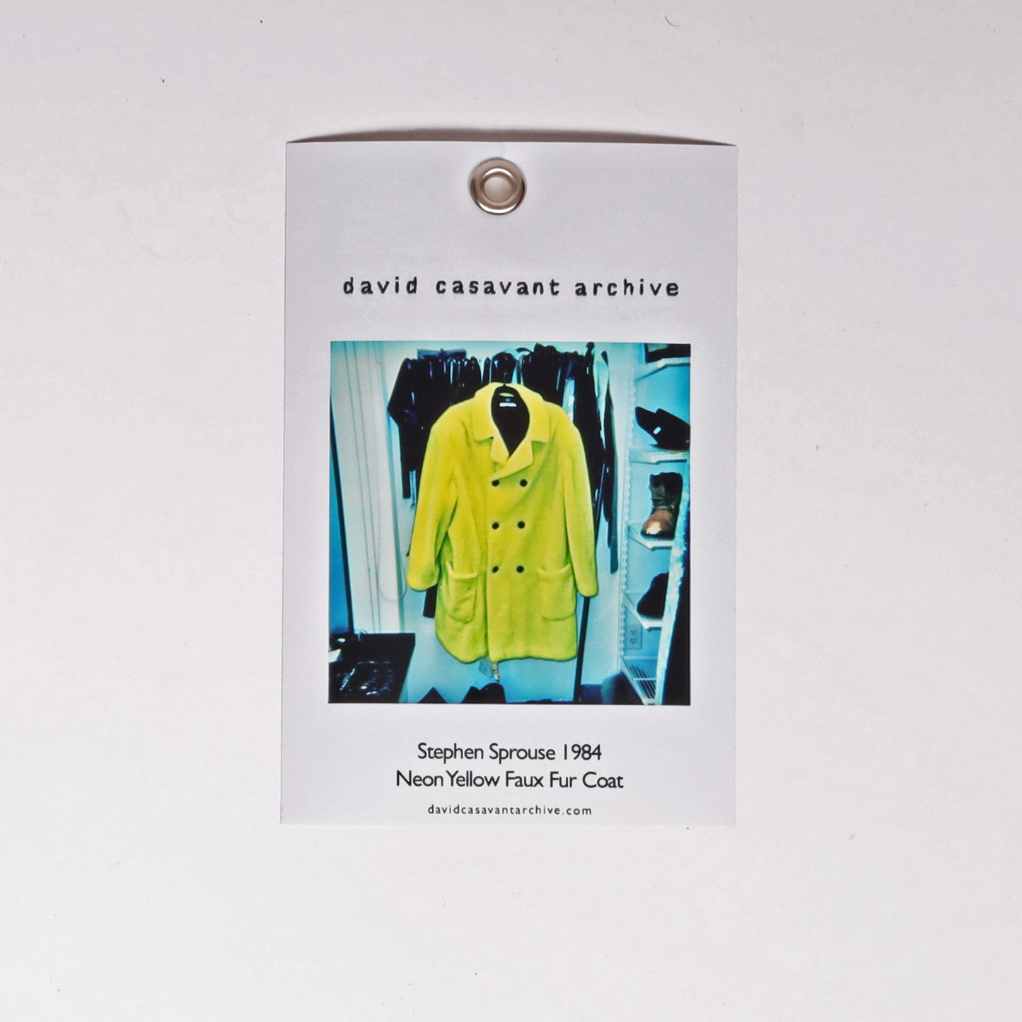 Stephen Sprouse 1984 Neon Yellow Faux Fur Coat