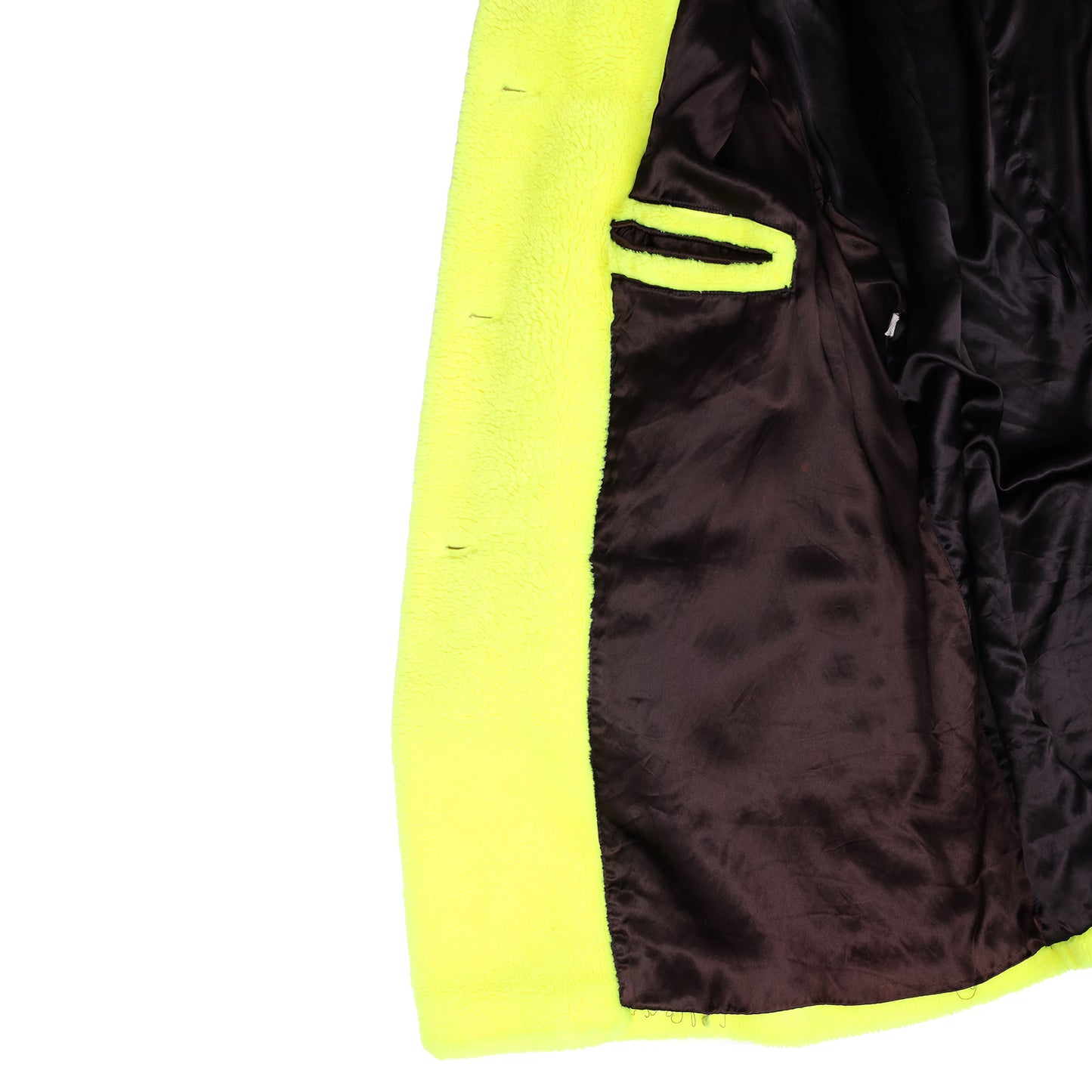 Stephen Sprouse 1984 Neon Yellow Faux Fur Coat