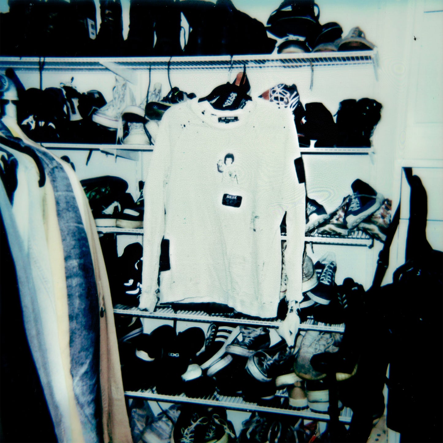 Raf Simons Autumn / Winter 2001 Riot! Riot! Riot! White Patches Crewneck Sweatshirt