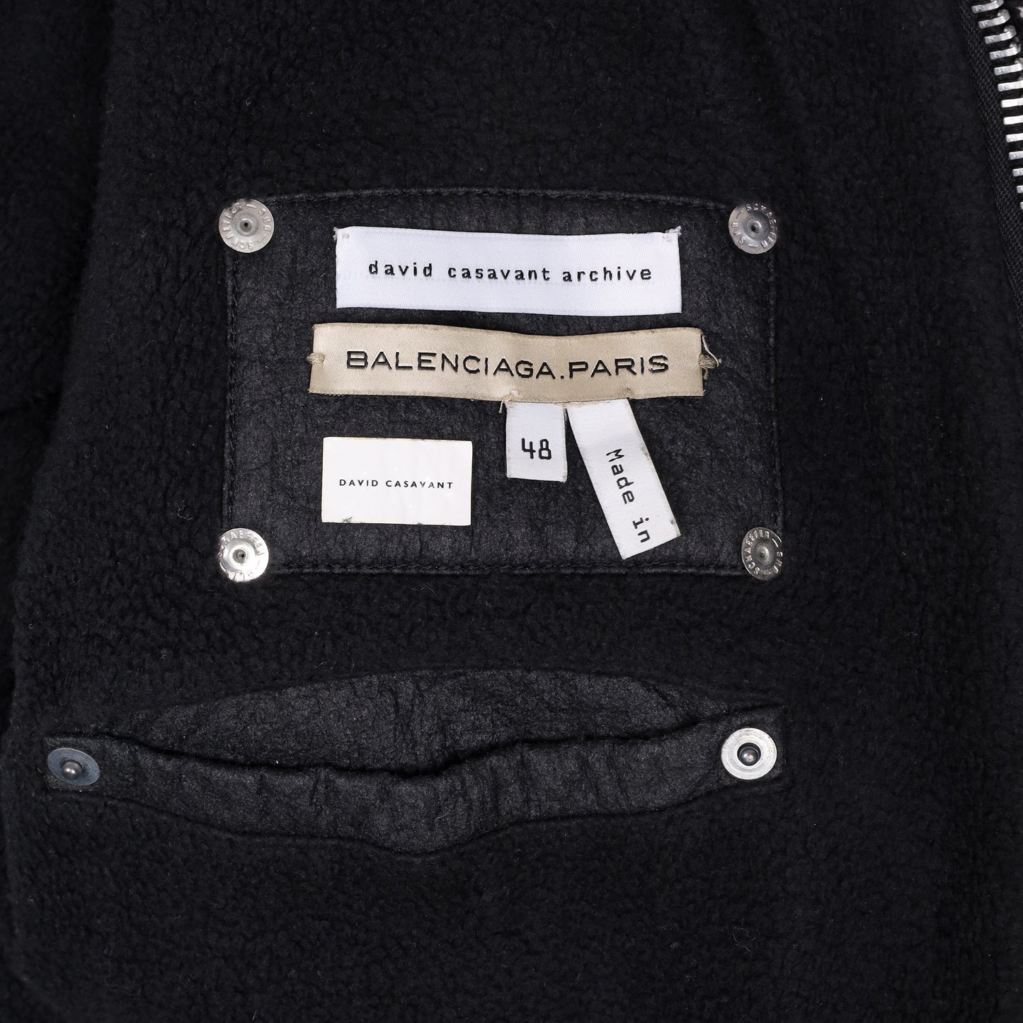 Balenciaga by Nicolas Ghesquiere Black Fleece Jacket