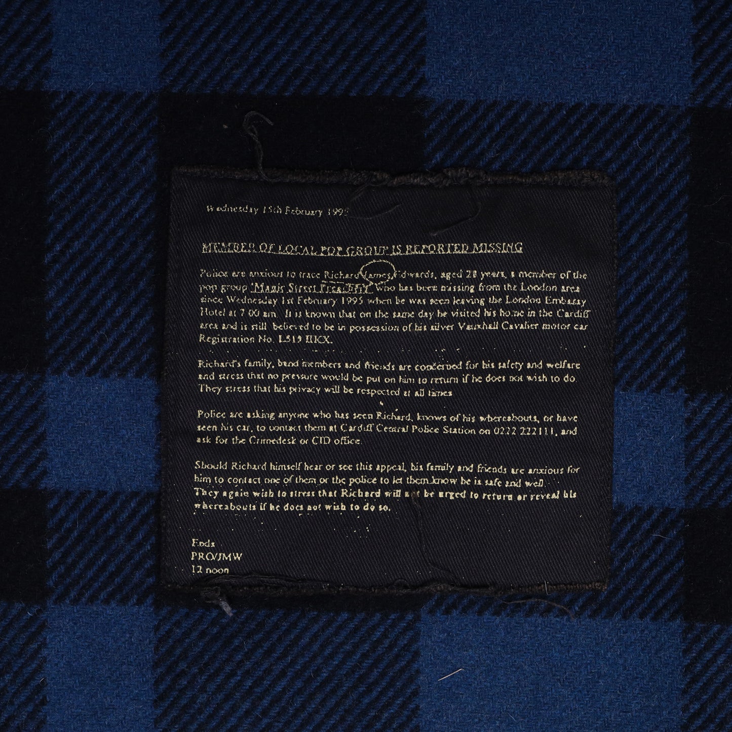 Raf Simons “Limited Edition” Patches Blanket
