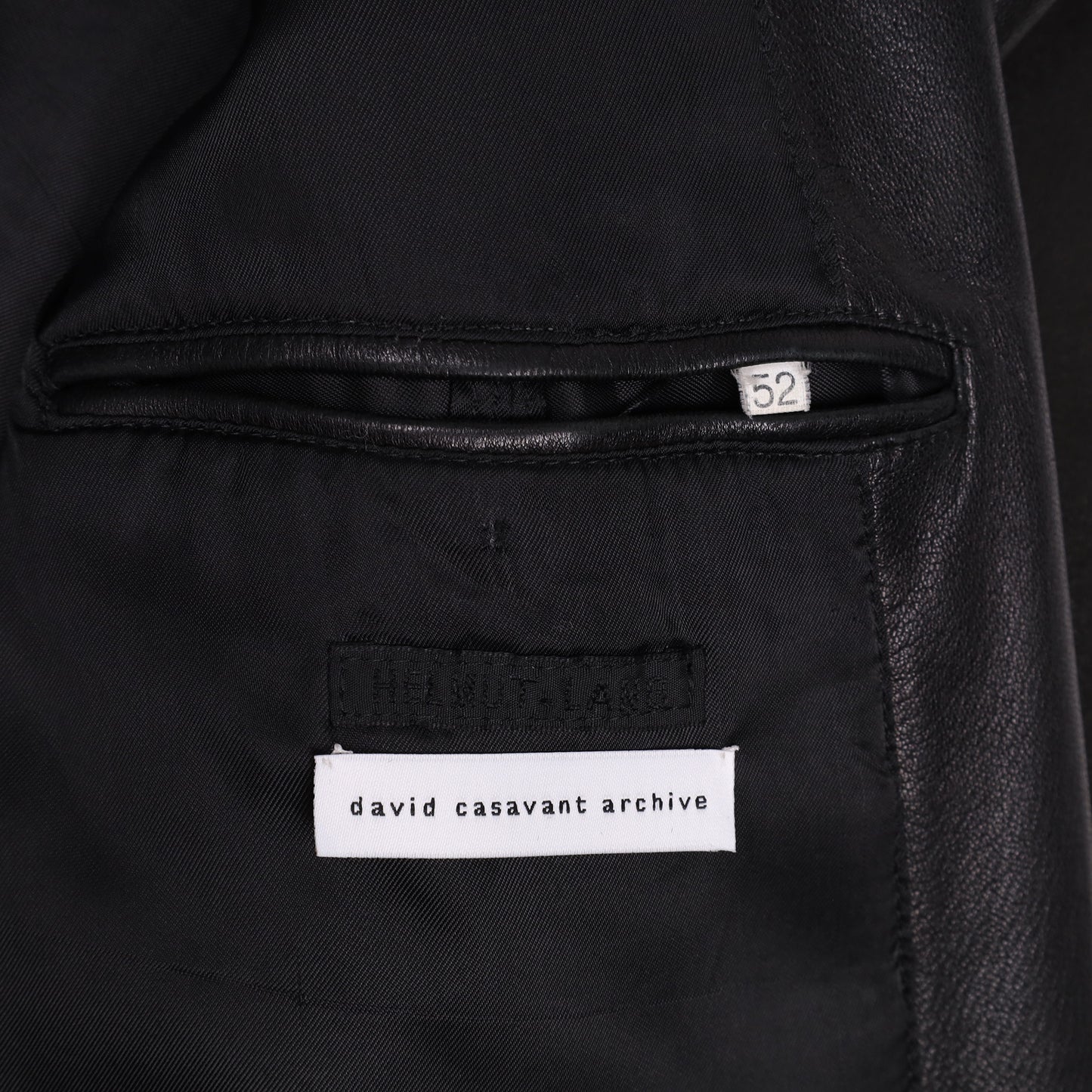 Helmut Lang Autumn / Winter 1999 Asymmetrical Black Leather Jacket