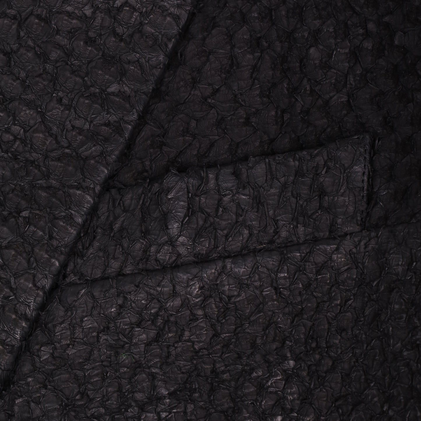 Helmut Lang Autumn / Winter 2002 Carp Skin Leather Black Jacket