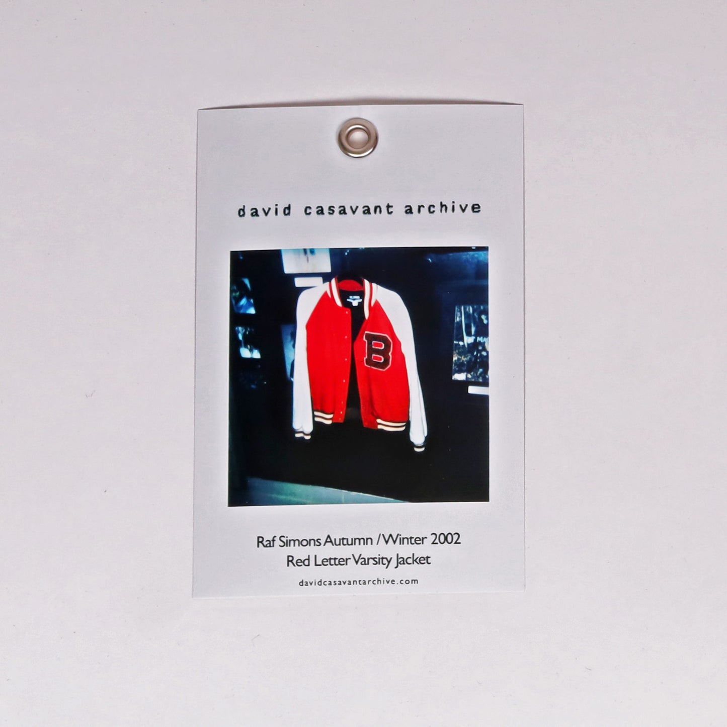 Raf Simons Autumn / Winter 2002 Red Letter Varsity Jacket