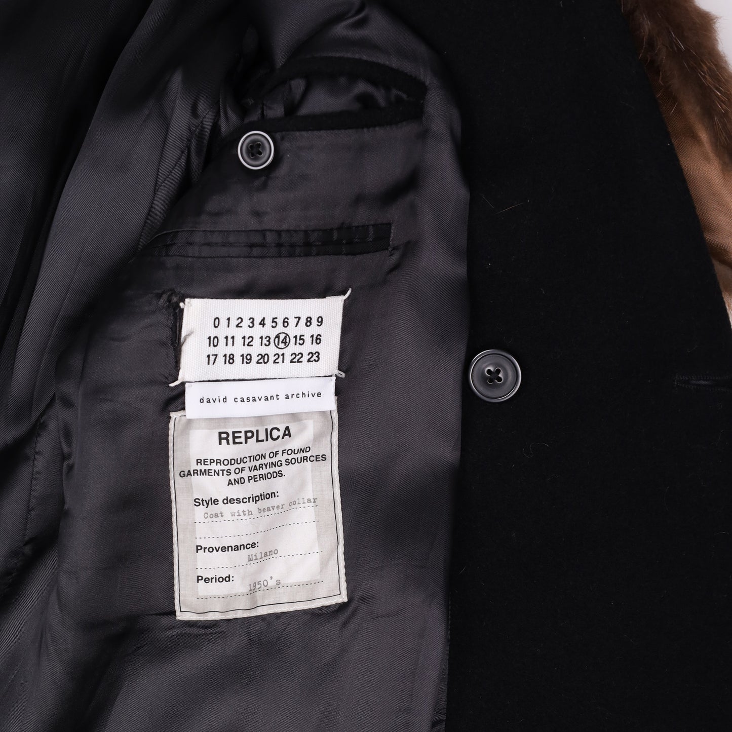 Margiela Autumn / Winter 2010 Beaver Fur Collar Coat