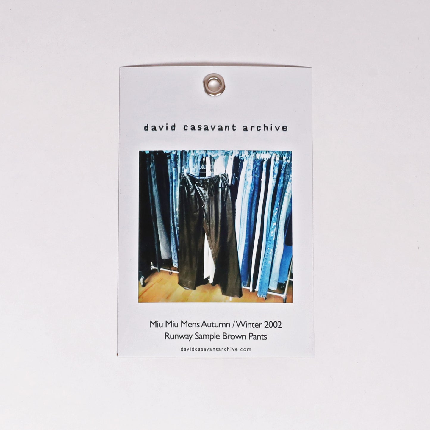 Miu Miu Mens Autumn / Winter 2002 Runway Sample Brown Pants