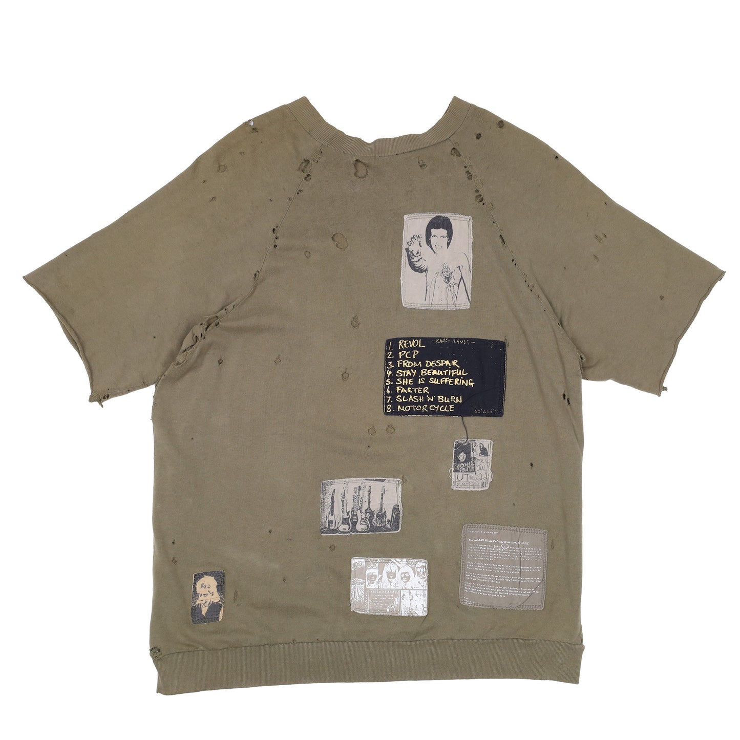 Raf Simons Autumn / Winter 2001 Patches Short Sleeve Sweatshirt