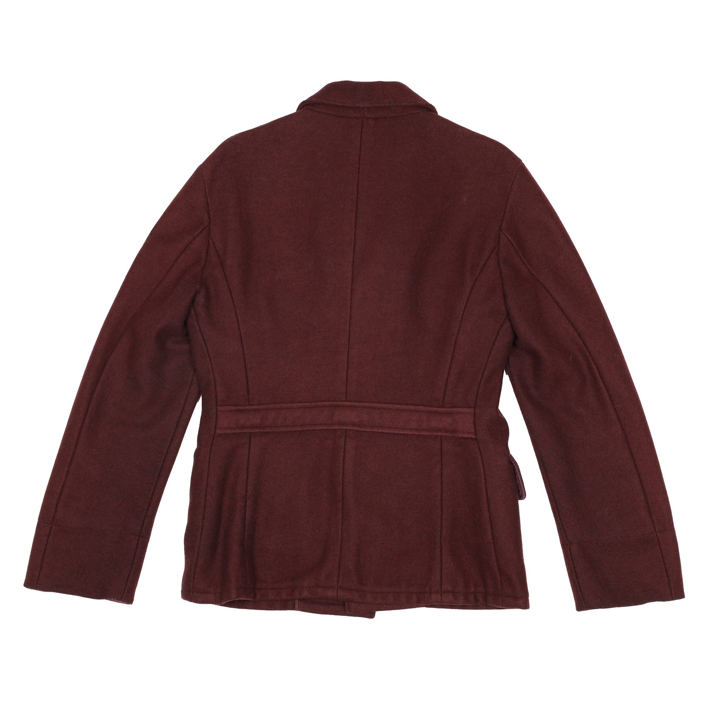 Miu Miu Mens Burgundy Wool Coat