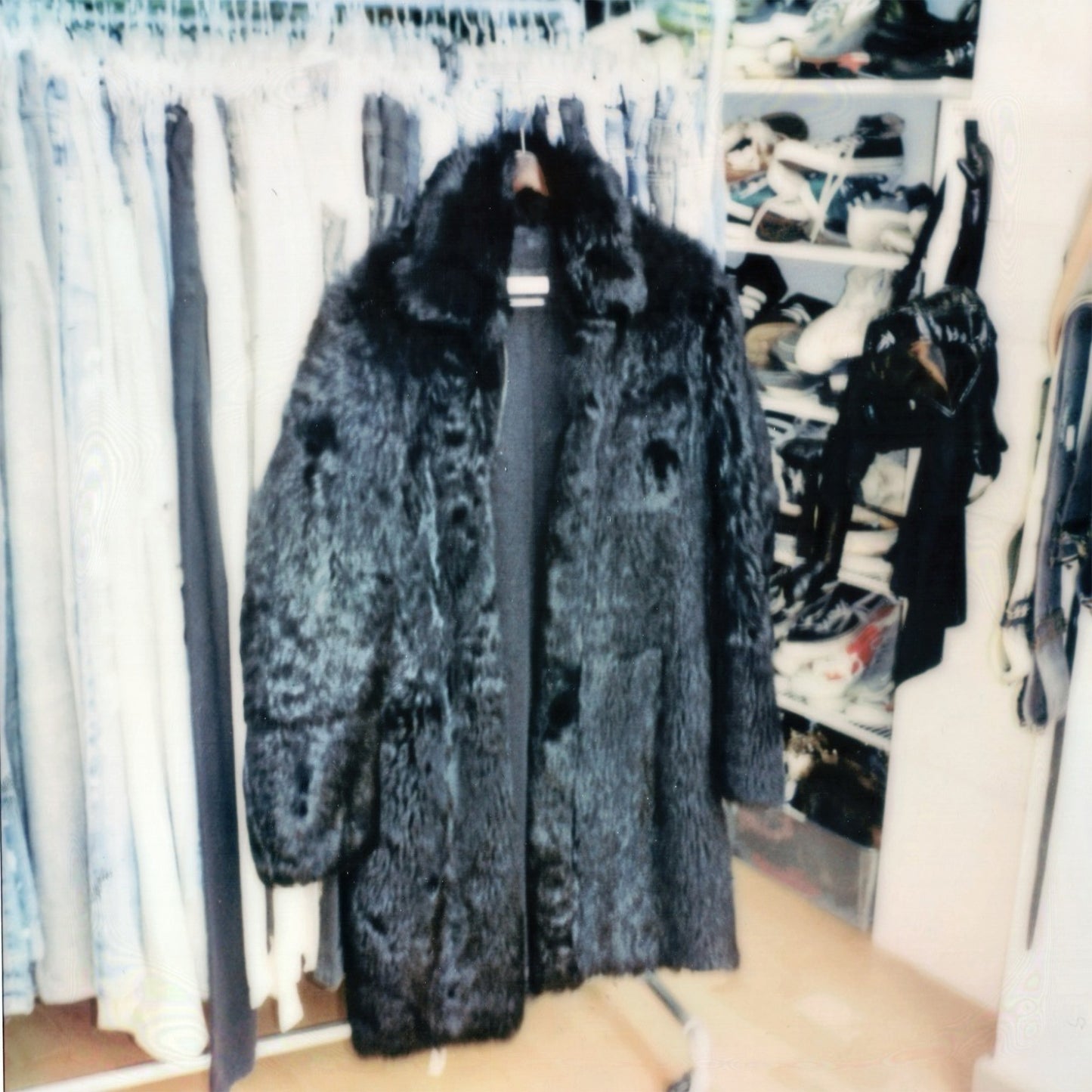 Helmut Lang Autumn / Winter 2000 Black Shearling Coat