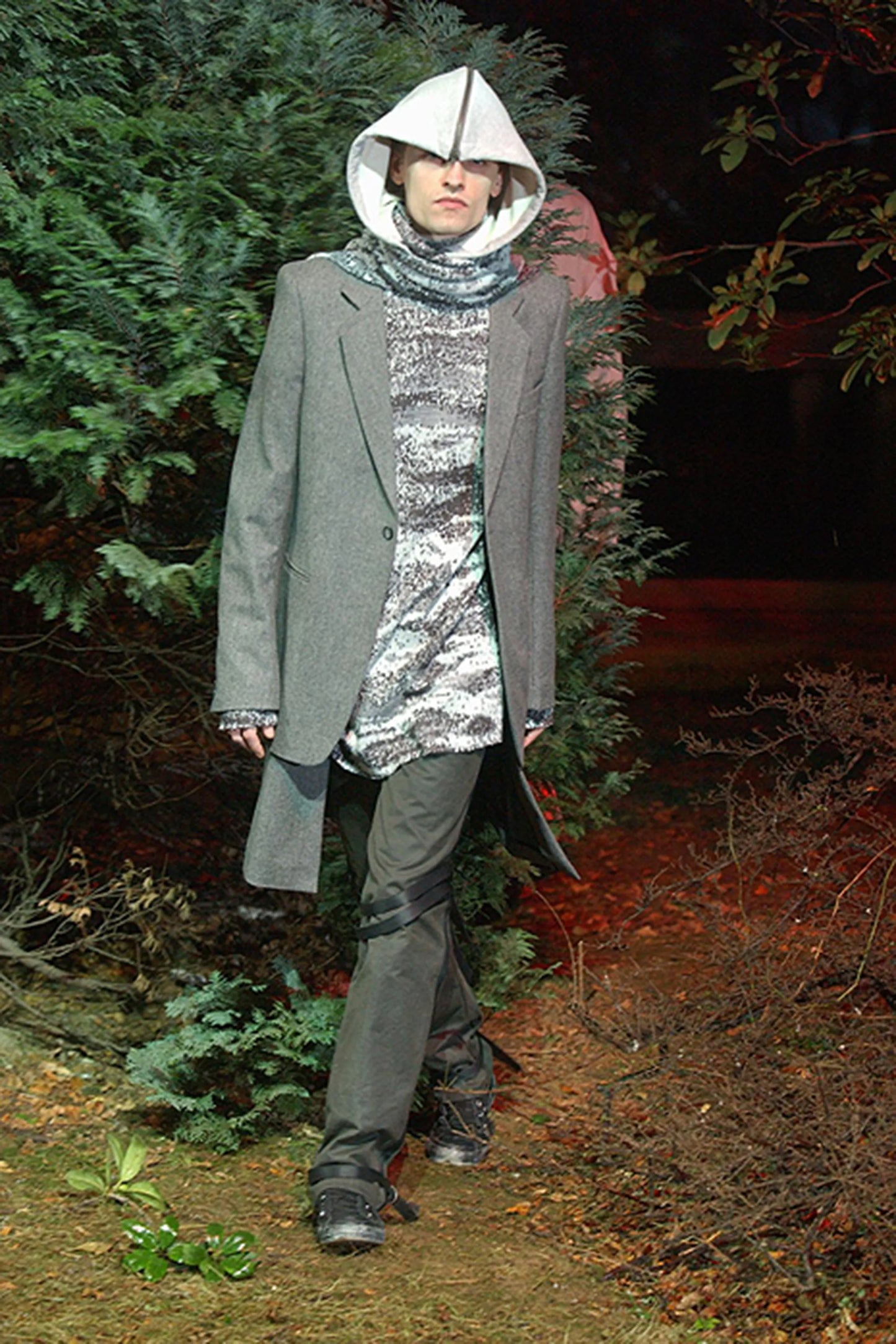 Raf Simons Autumn / Winter 2002 Virginia Creeper Digicamo Hood Scarf Balaclava