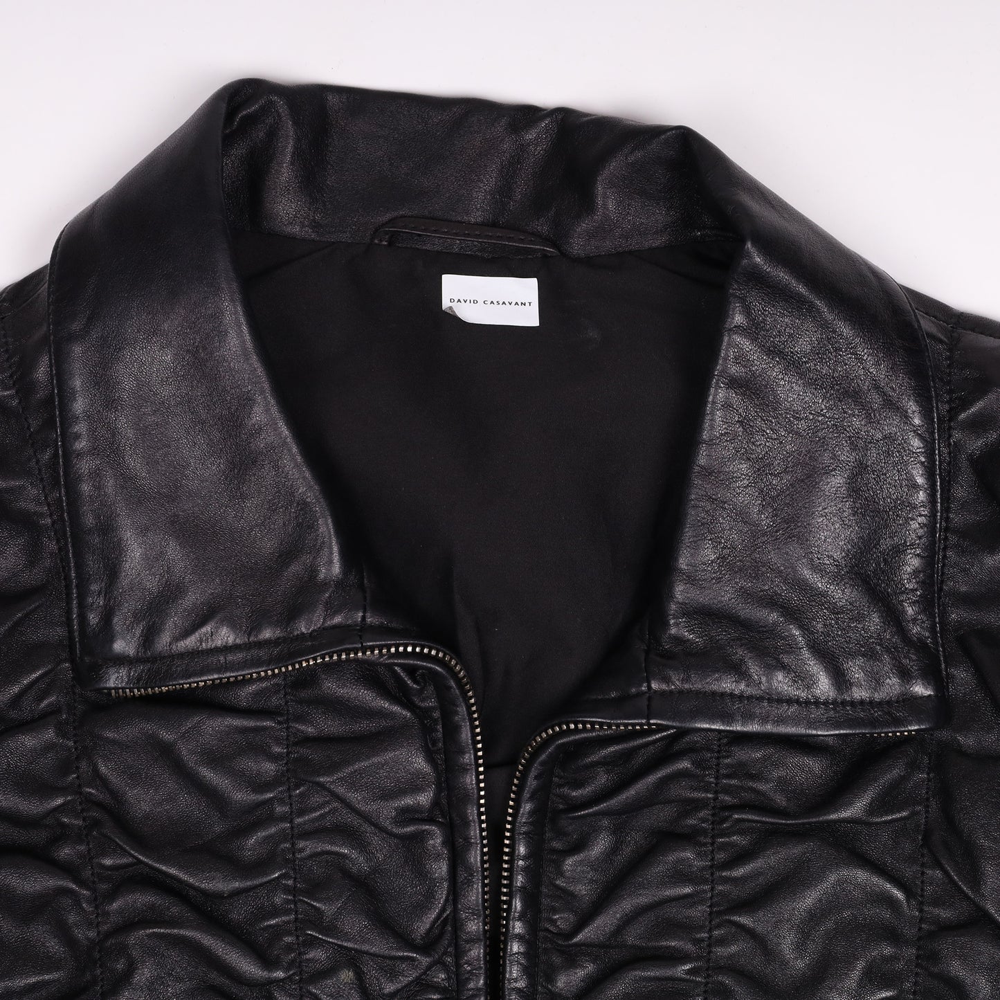 Gucci by Tom Ford Spring / Summer 2000 Ruched Leather Jacket