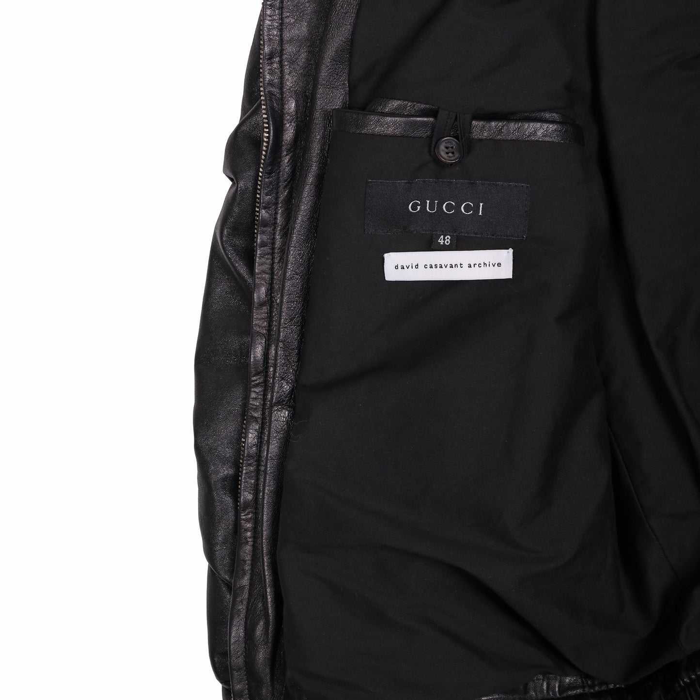 Gucci by Tom Ford Spring / Summer 2000 Ruched Leather Jacket