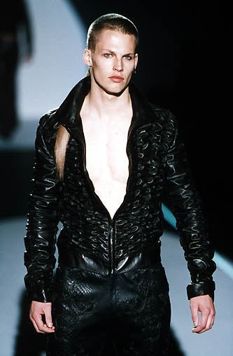 Gucci by Tom Ford Spring / Summer 2000 Ruched Leather Jacket