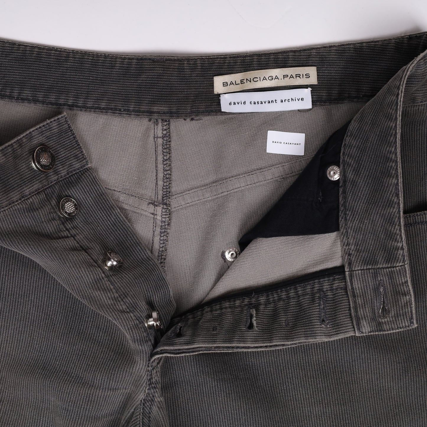 Balenciaga by Nicolas Ghesquiere Grey Corduroy Pants