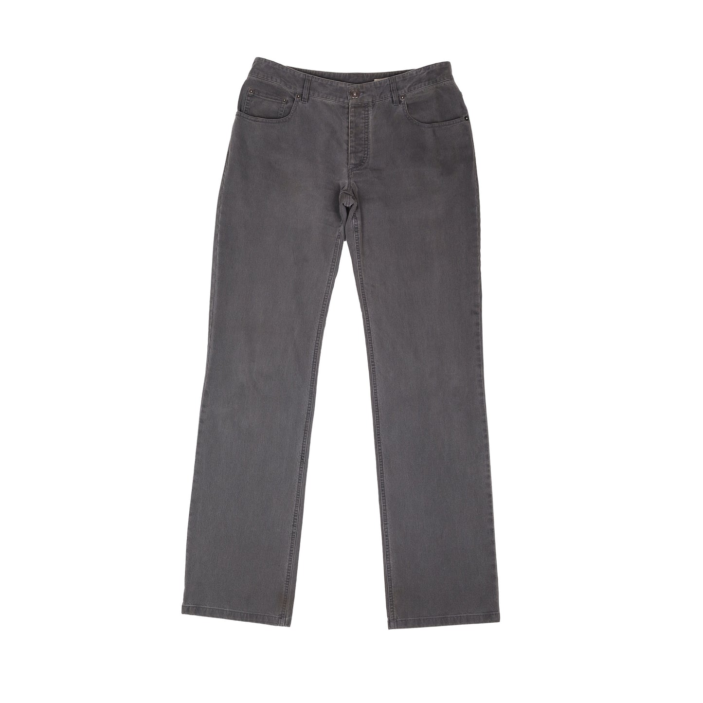Balenciaga by Nicolas Ghesquiere Grey Corduroy Pants