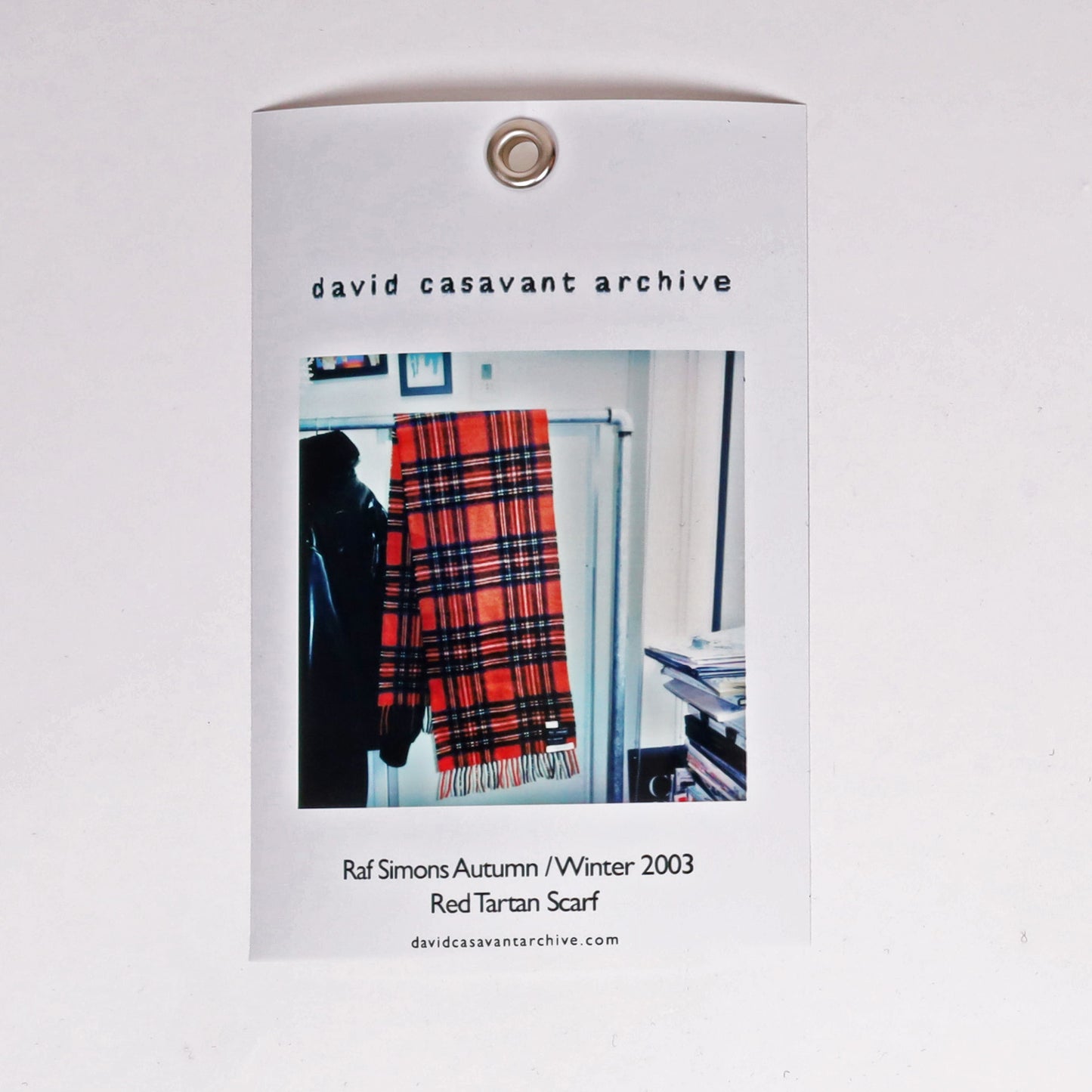 Raf Simons Autumn / Winter 2003 Red Tartan Scarf