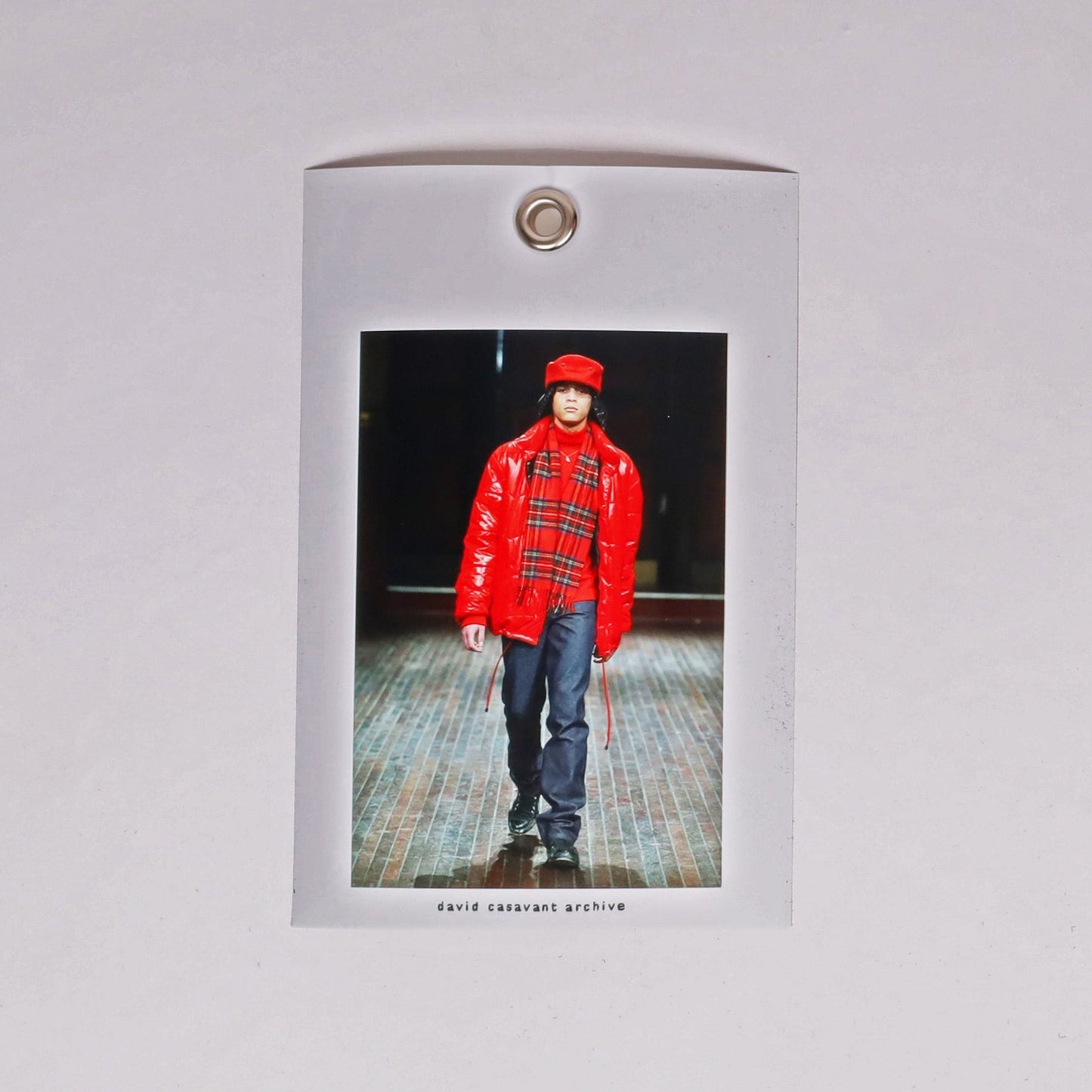 Raf Simons Autumn / Winter 2003 Red Tartan Scarf